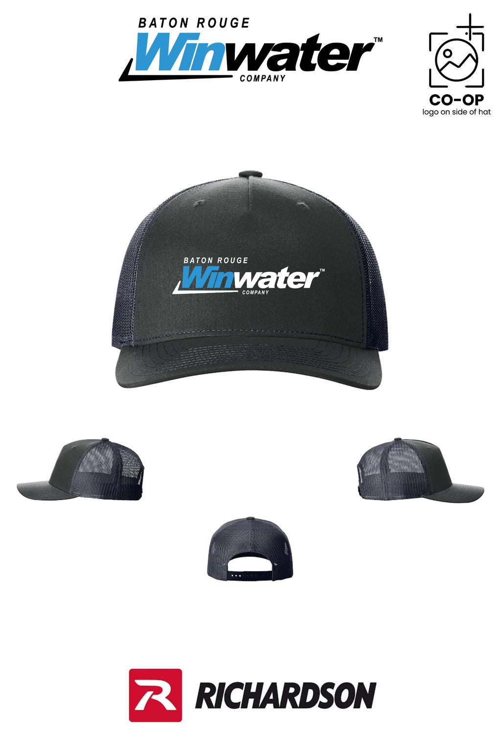 Richardson 112FP Five-Panel Trucker - Baton Rouge Winwater
