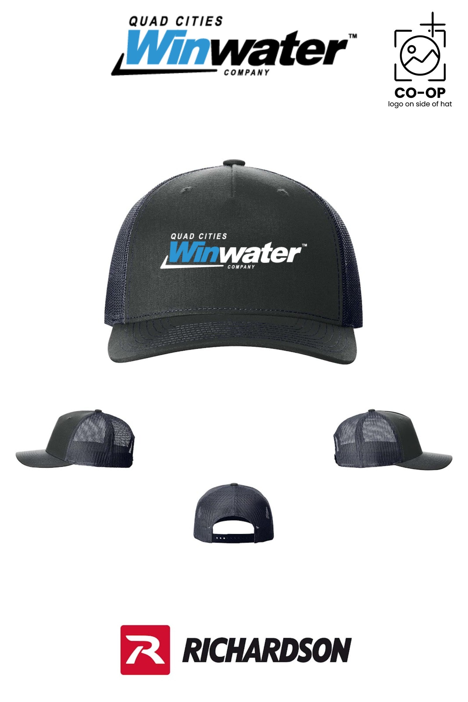 Richardson 112FP Five-Panel Trucker - Quad Cities Winwater