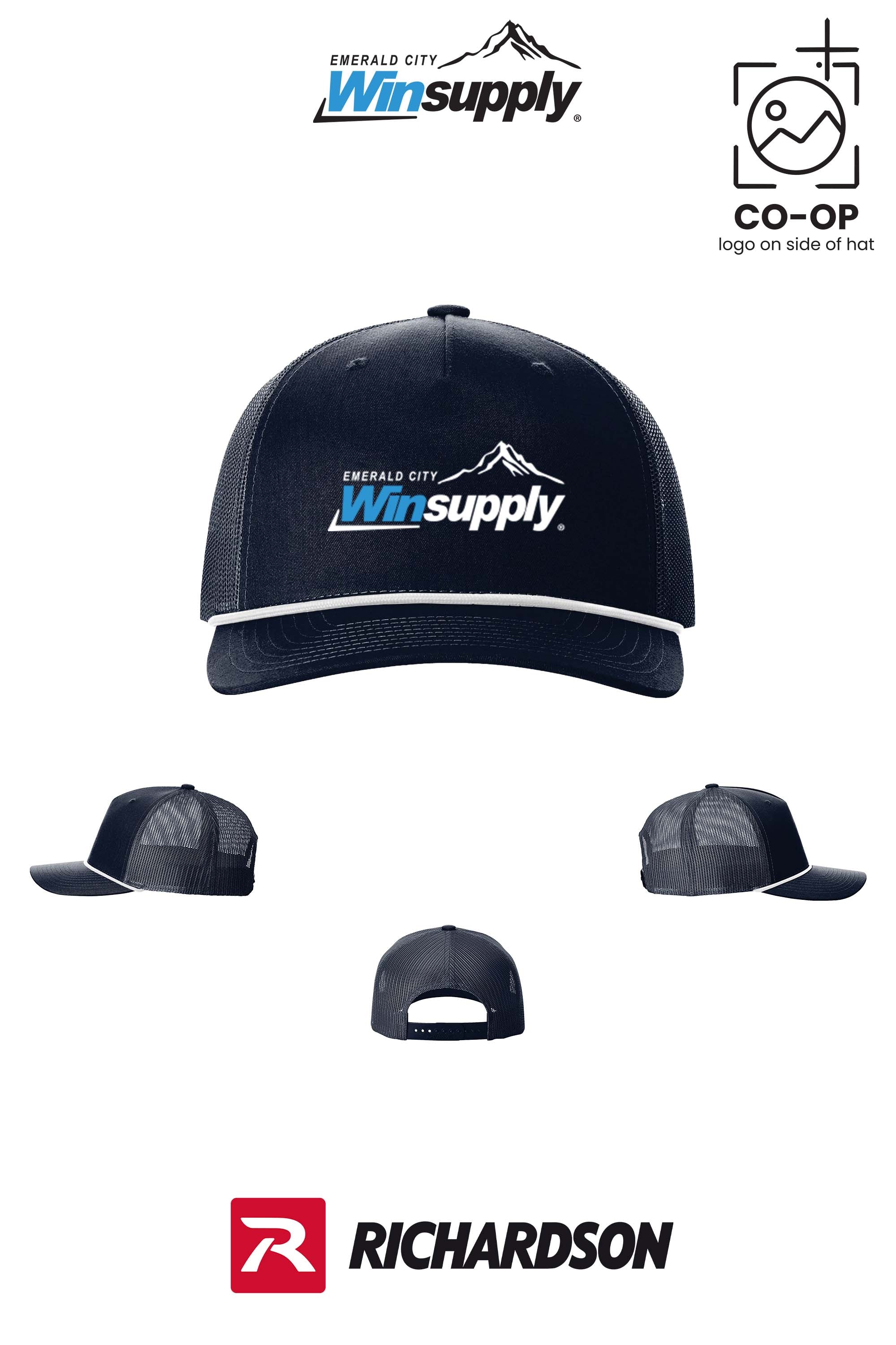 Richardson 112FPR Five-Panel with Rope - Winsupply Emerald City