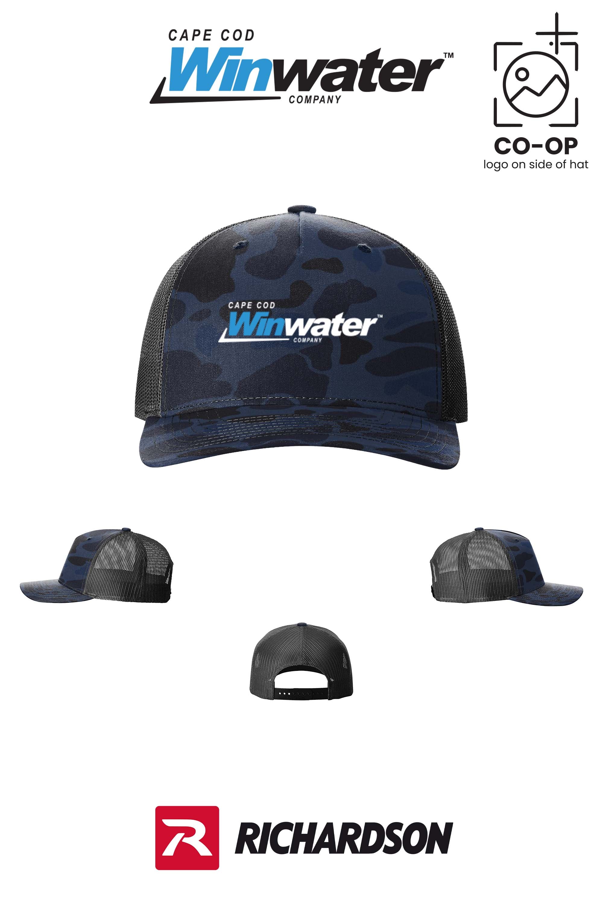 Richardson 112PFP Printed Five-Panel Trucker - Winwater Cape Cod