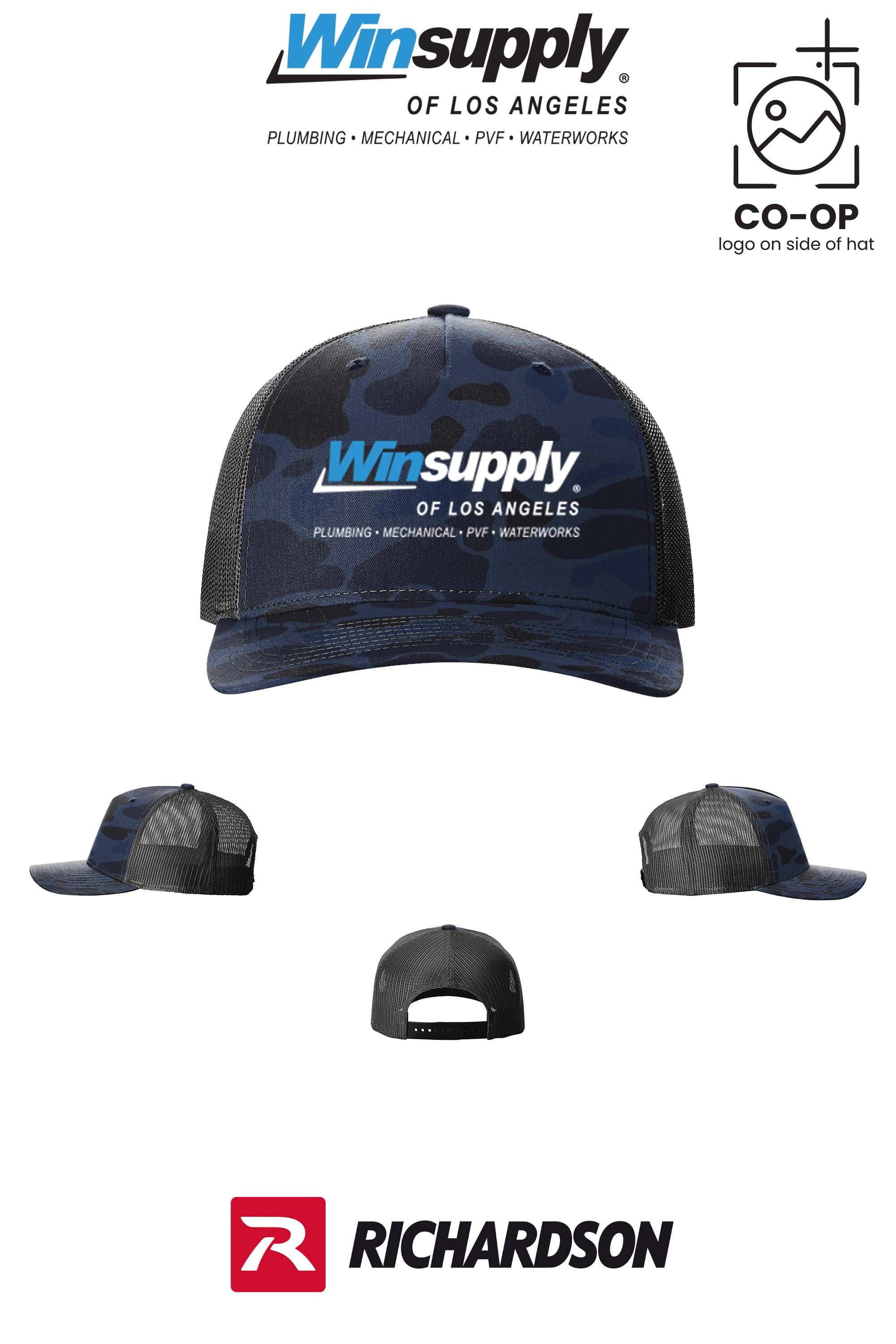 Richardson 112PFP Printed Five-Panel Trucker - Winsupply of Los Angeles