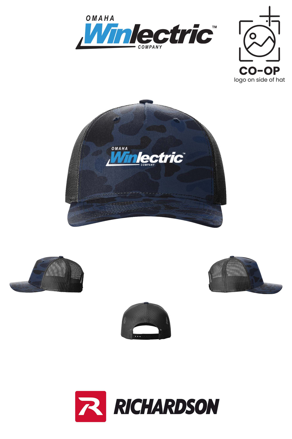 Richardson 112PFP Printed Five-Panel Trucker - Omaha Winlectric