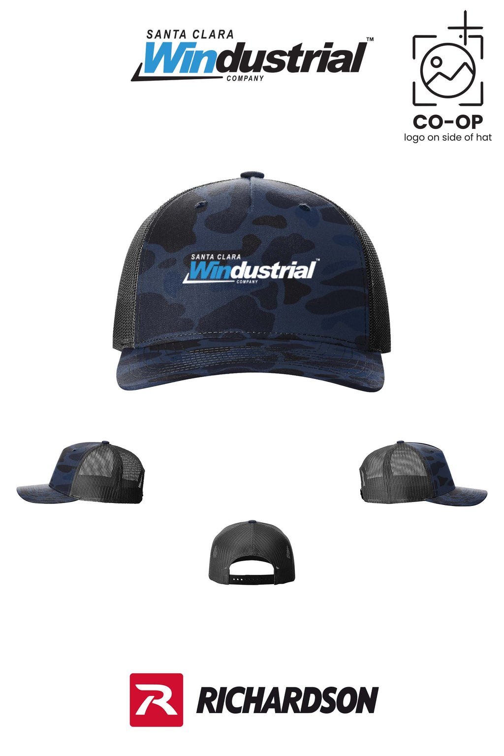 Richardson 112PFP Printed Five-Panel Trucker - Santa Clara Windustrial