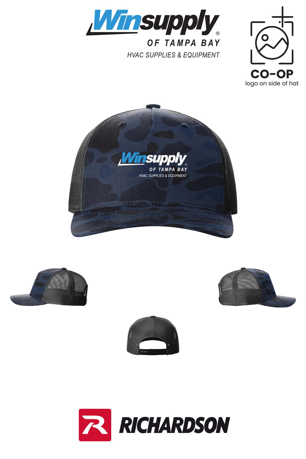 Richardson 112PFP Printed Five-Panel Trucker - Winsupply of Tampa Bay