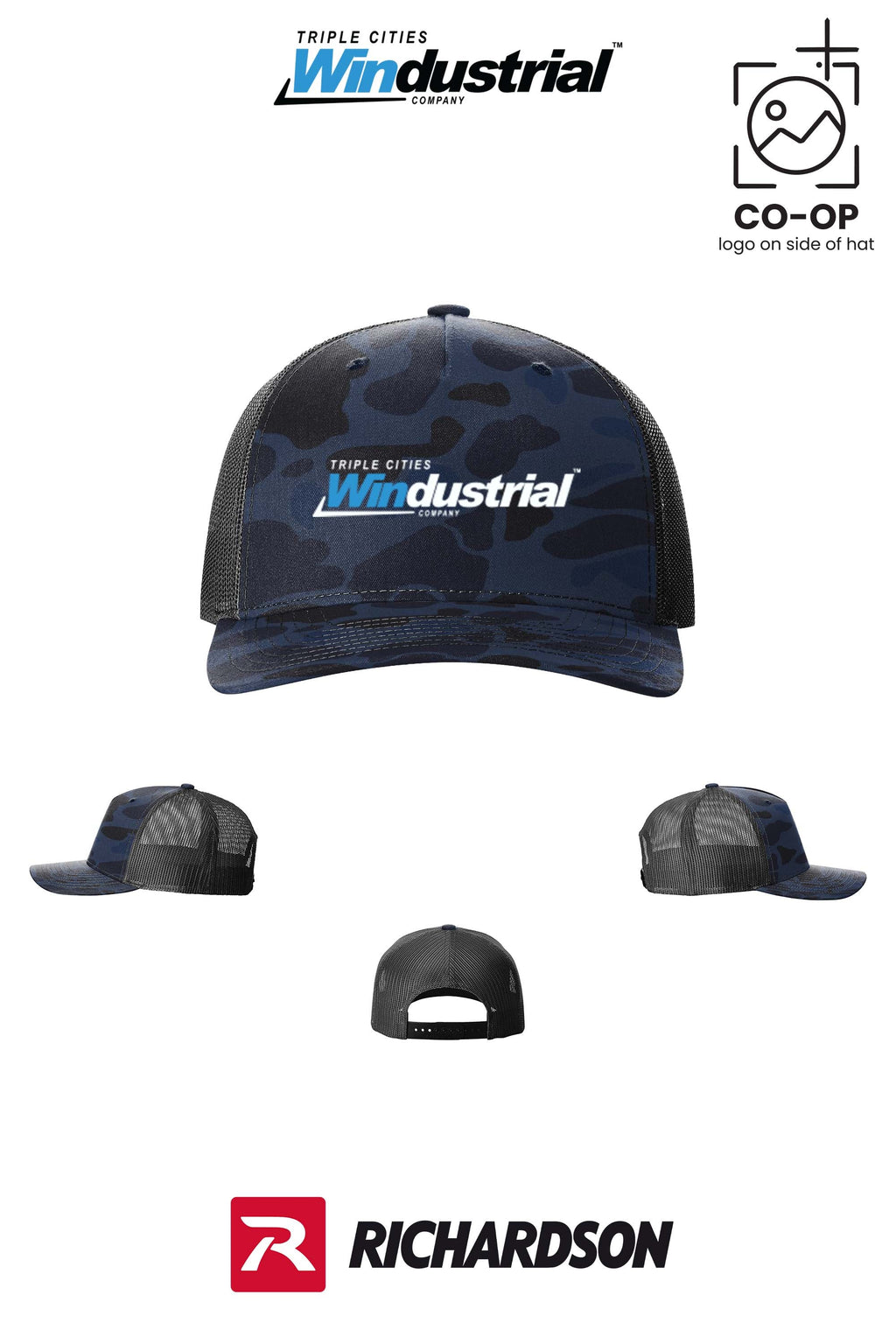 Richardson 112PFP Printed Five-Panel Trucker - Windustrial Triple Cities