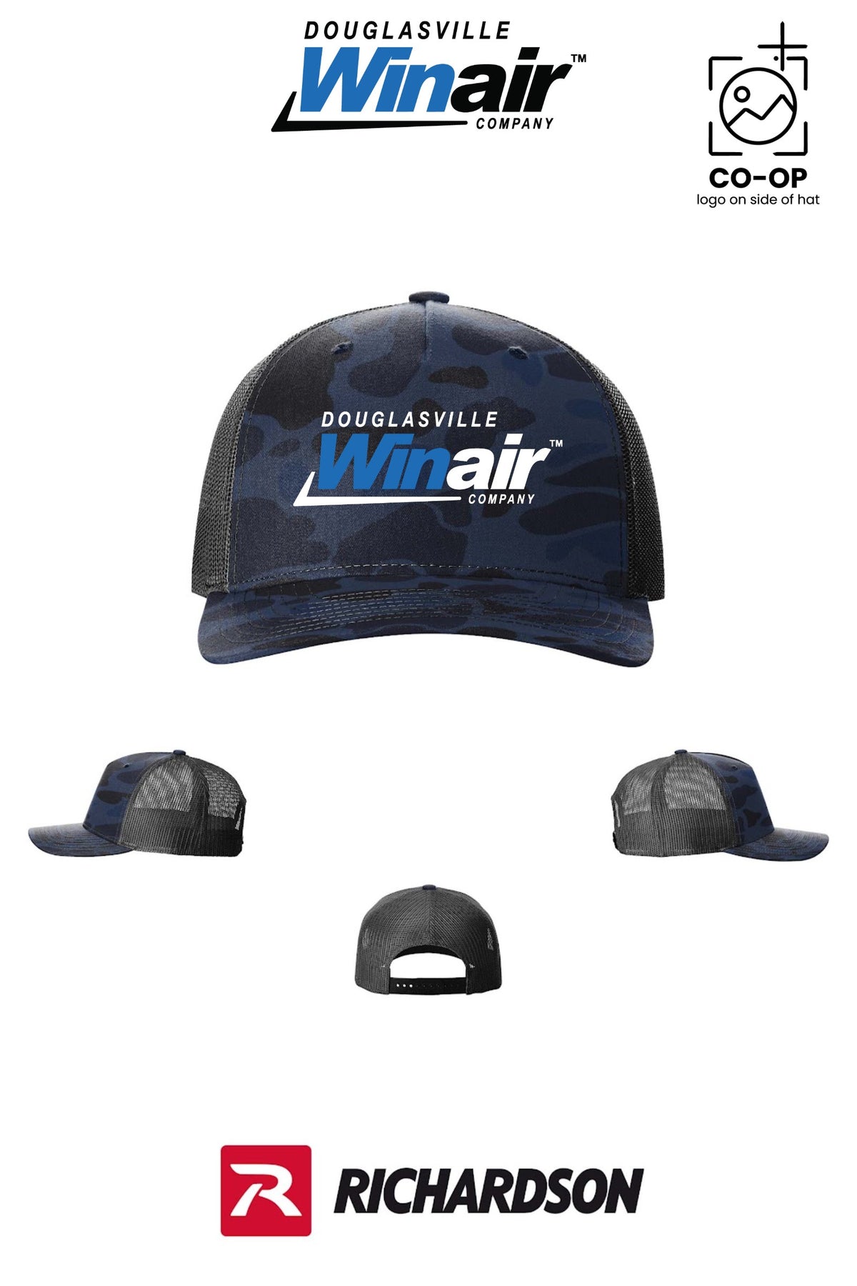 Richardson 112PFP Printed Five-Panel Trucker - Douglasville Winair