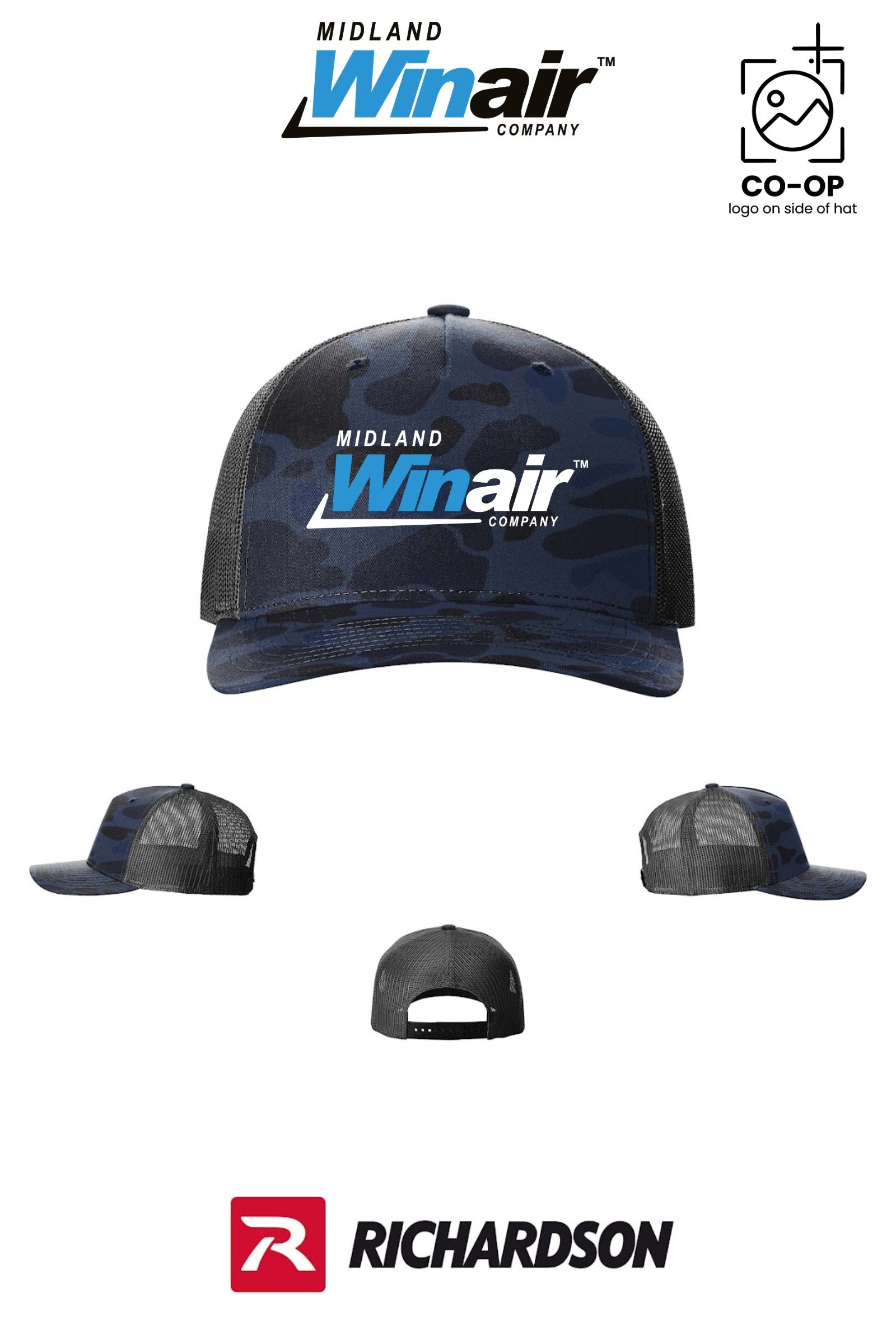 Richardson 112PFP Printed Five-Panel Trucker - Midland Winair