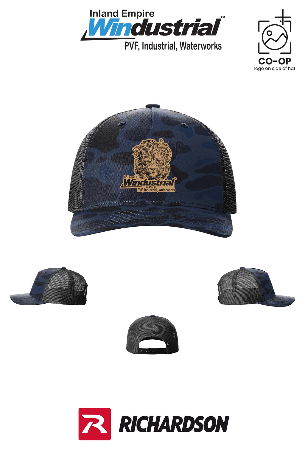 Richardson 112PFP Printed Five-Panel Trucker - Inland Empire Windustrial