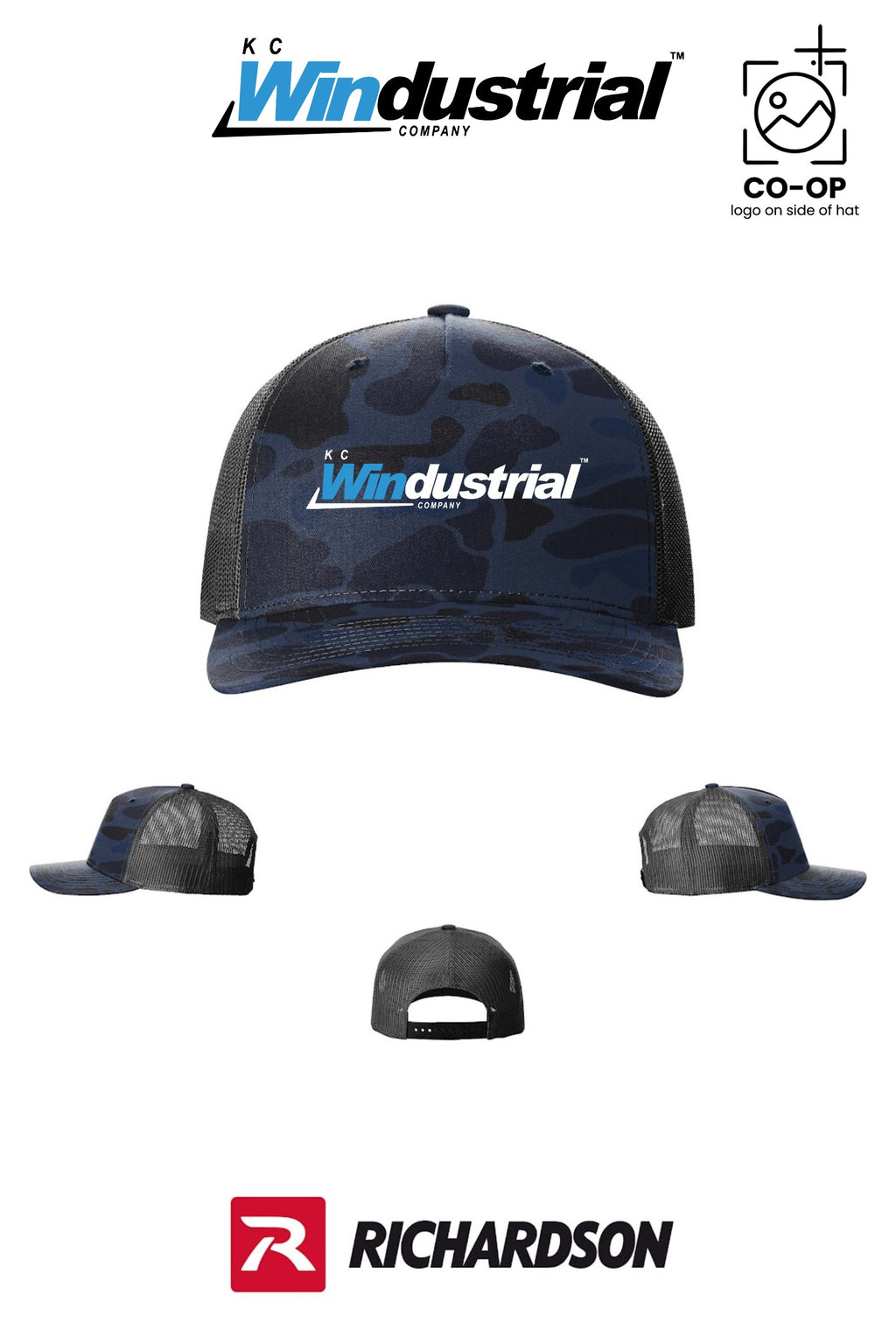 Richardson 112PFP Printed Five-Panel Trucker - KC Windustrial
