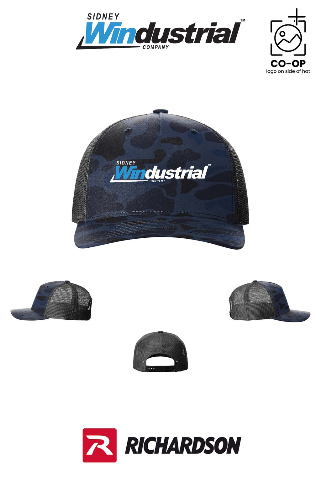 Richardson 112PFP Printed Five-Panel Trucker - Sidney Windustrial