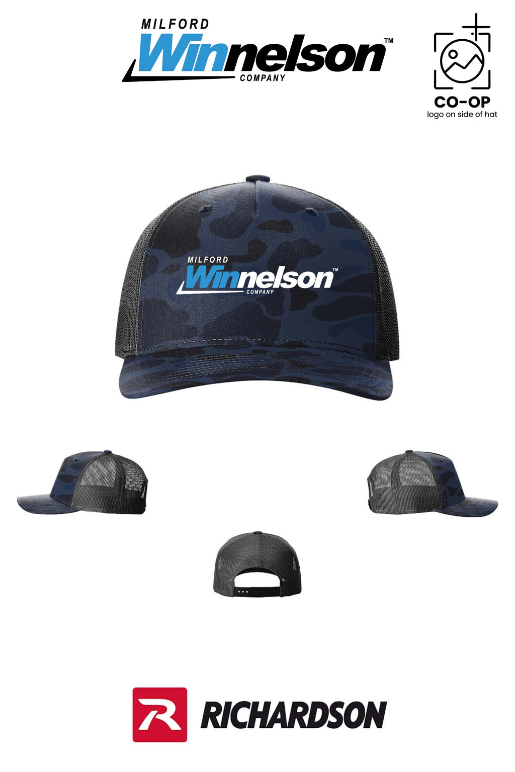 Richardson 112PFP Printed Five-Panel Trucker - Milford Winnelson