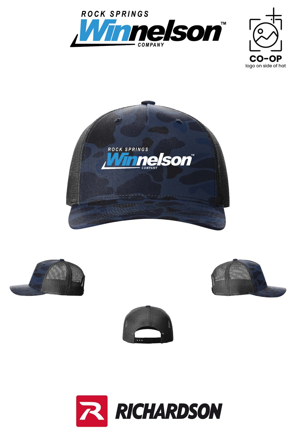 Richardson 112PFP Printed Five-Panel Trucker - Rock Springs Winnelson