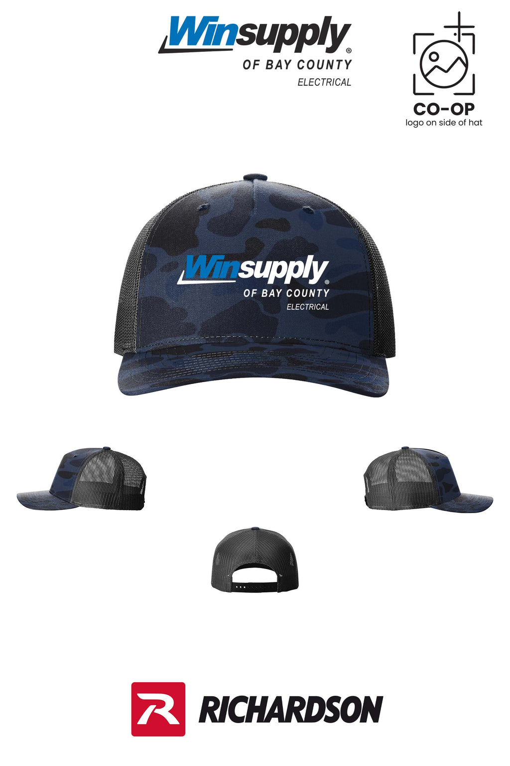 Richardson 112PFP Printed Five-Panel Trucker - Winsupply Bay County FL