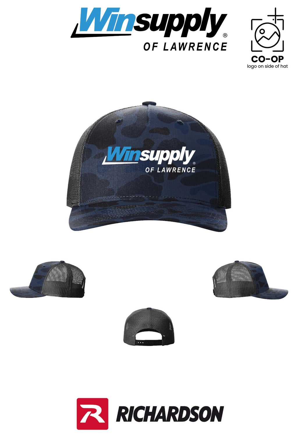 Richardson 112PFP Printed Five-Panel Trucker - Winsupply of Lawrence
