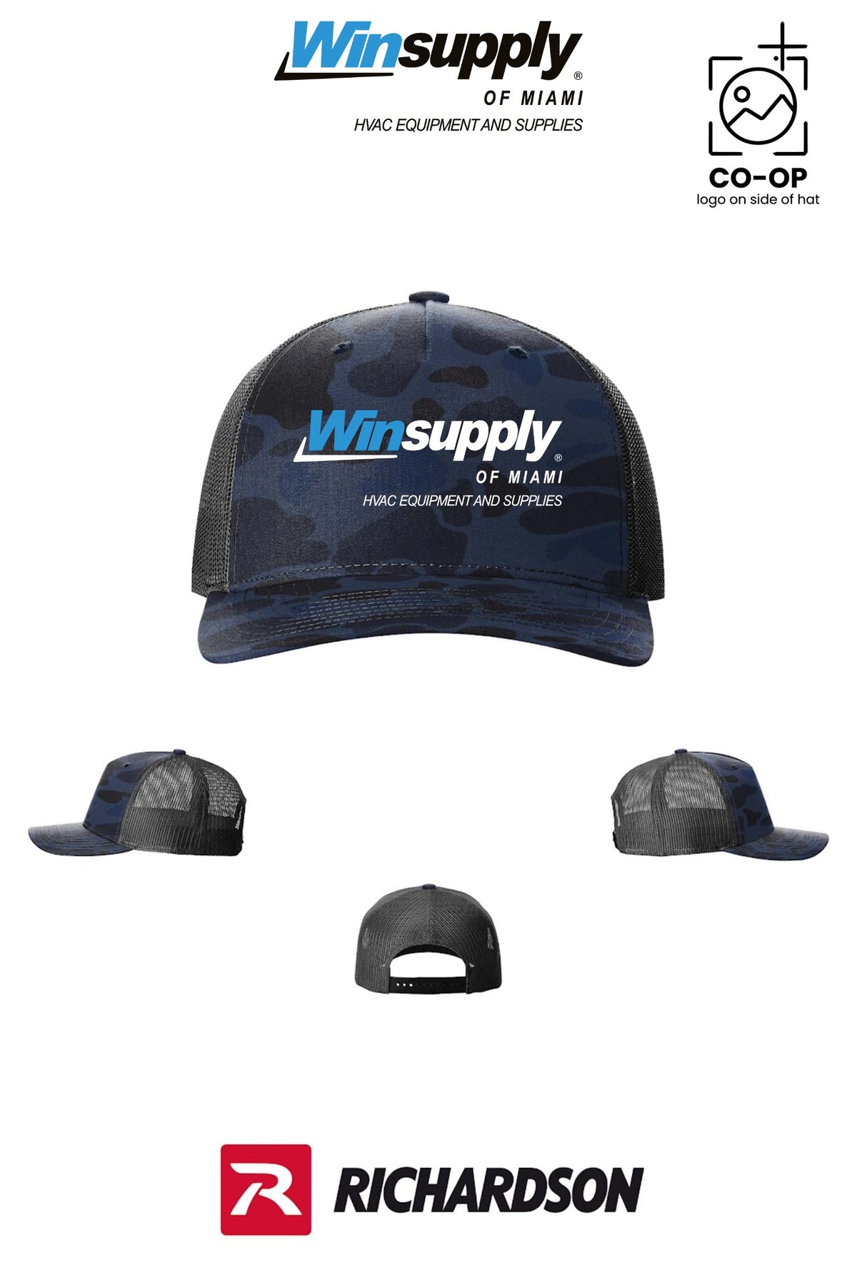 Richardson 112PFP Printed Five-Panel Trucker - Winsupply of Miami