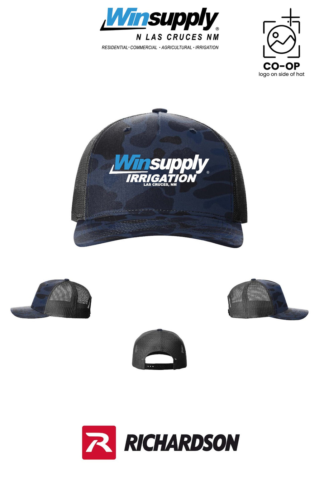 Richardson 112PFP Printed Five-Panel Trucker - Winsupply N Las Cruces NM