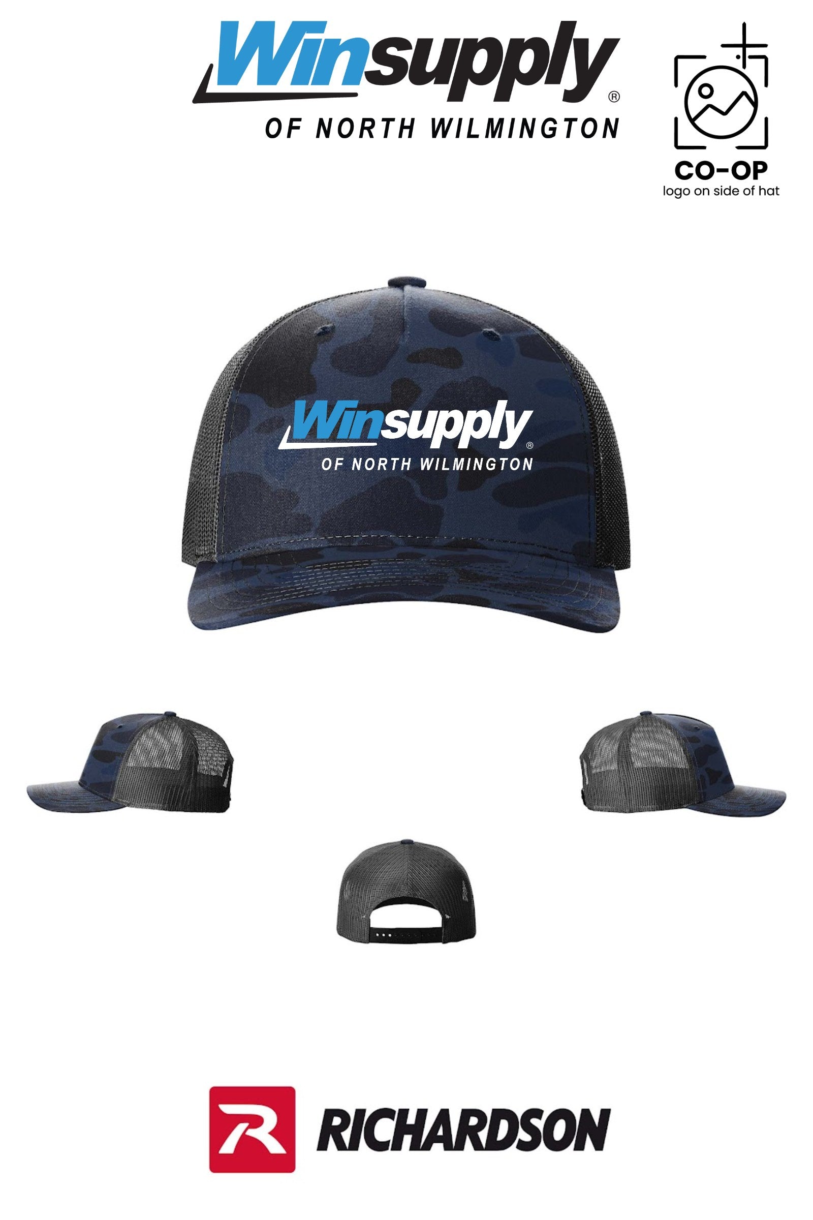 Richardson 112PFP Printed Five-Panel Trucker - Winsupply N Wilmington NC