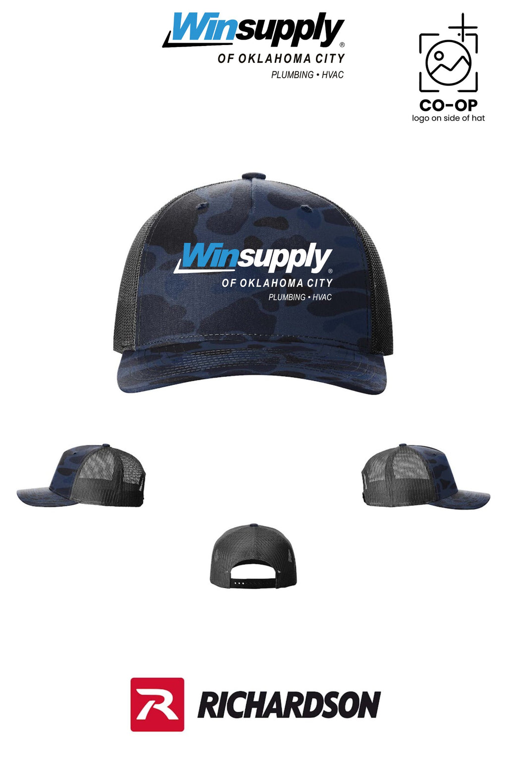 Richardson 112PFP Printed Five-Panel Trucker - Winsupply of Oklahoma City