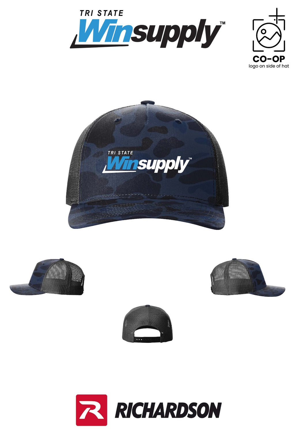 Richardson 112PFP Printed Five-Panel Trucker - Tri-State Winsupply
