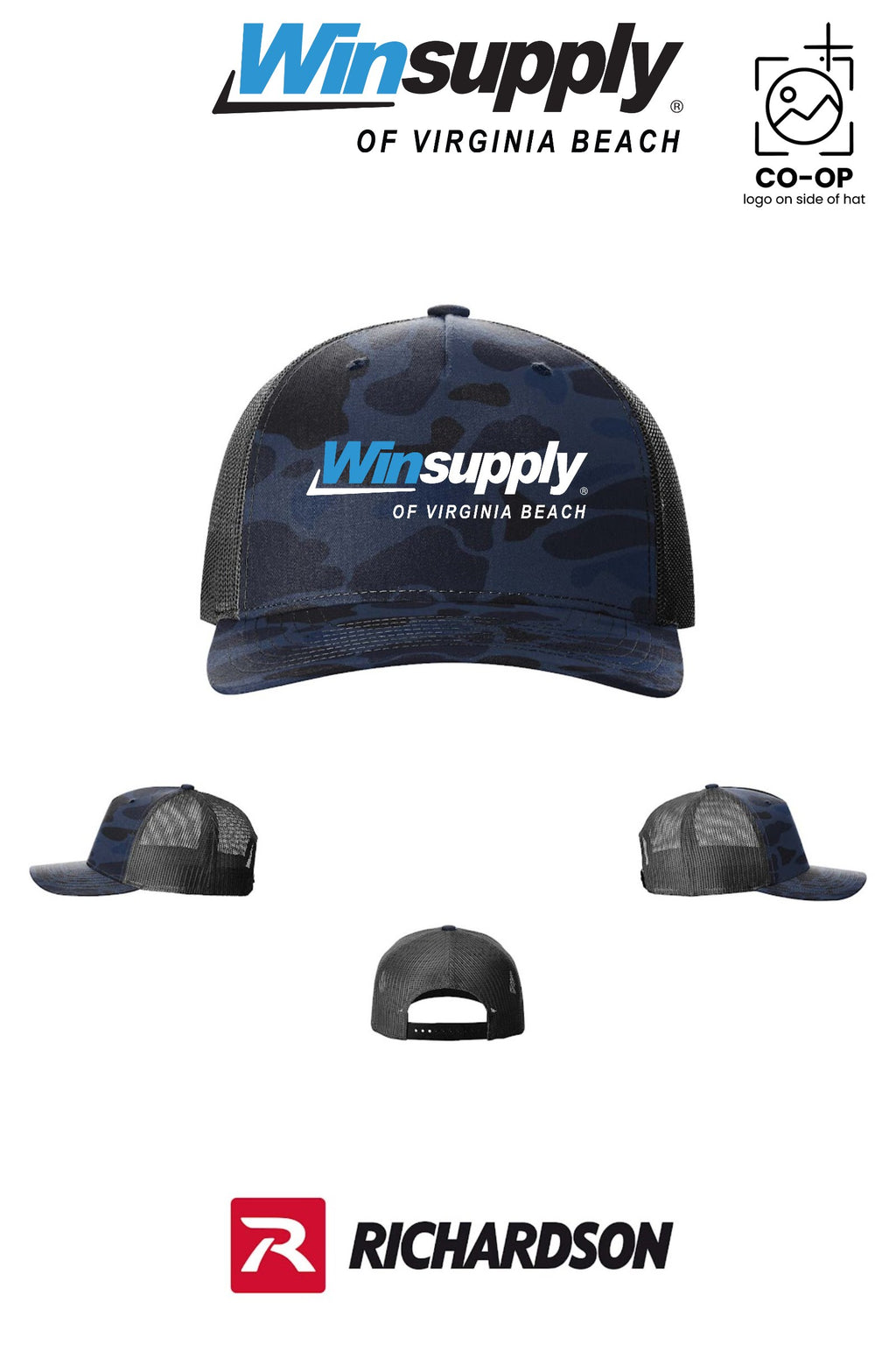 Richardson 112PFP Printed Five-Panel Trucker - Winsupply Virginia Beach VA