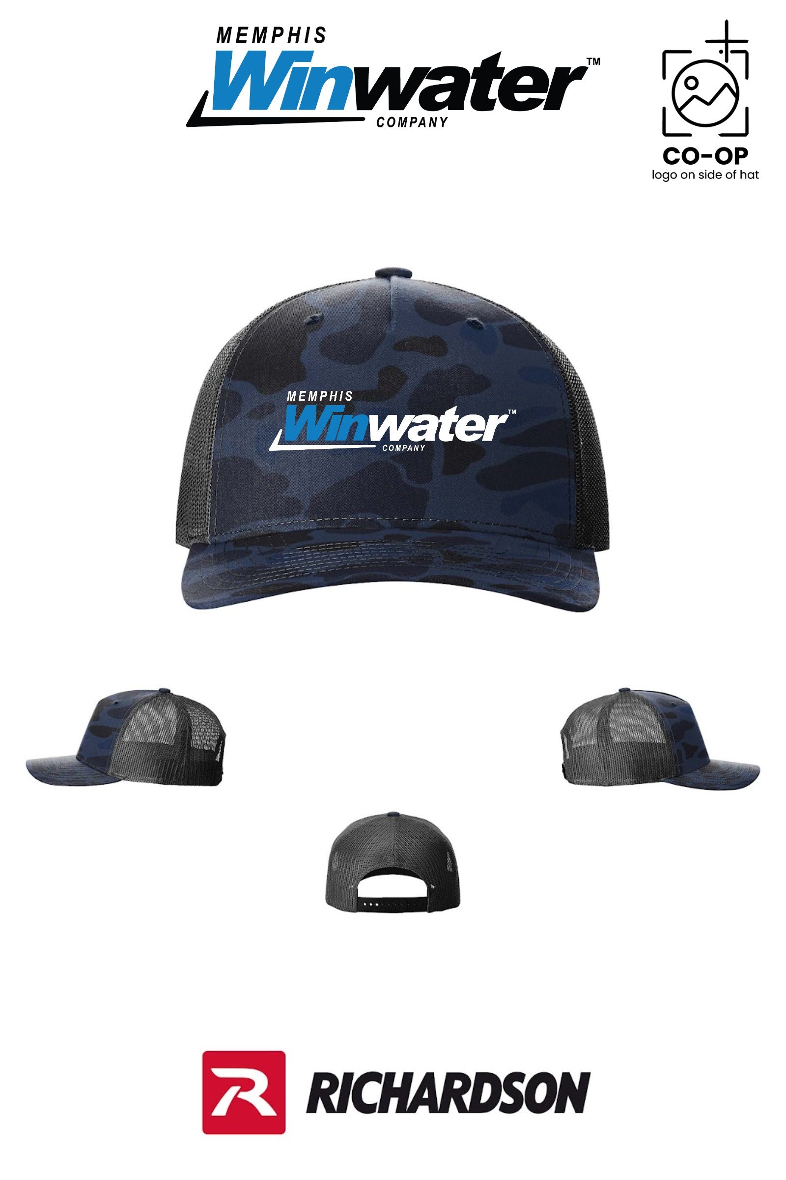 Richardson 112PFP Printed Five-Panel Trucker - Memphis Winwater