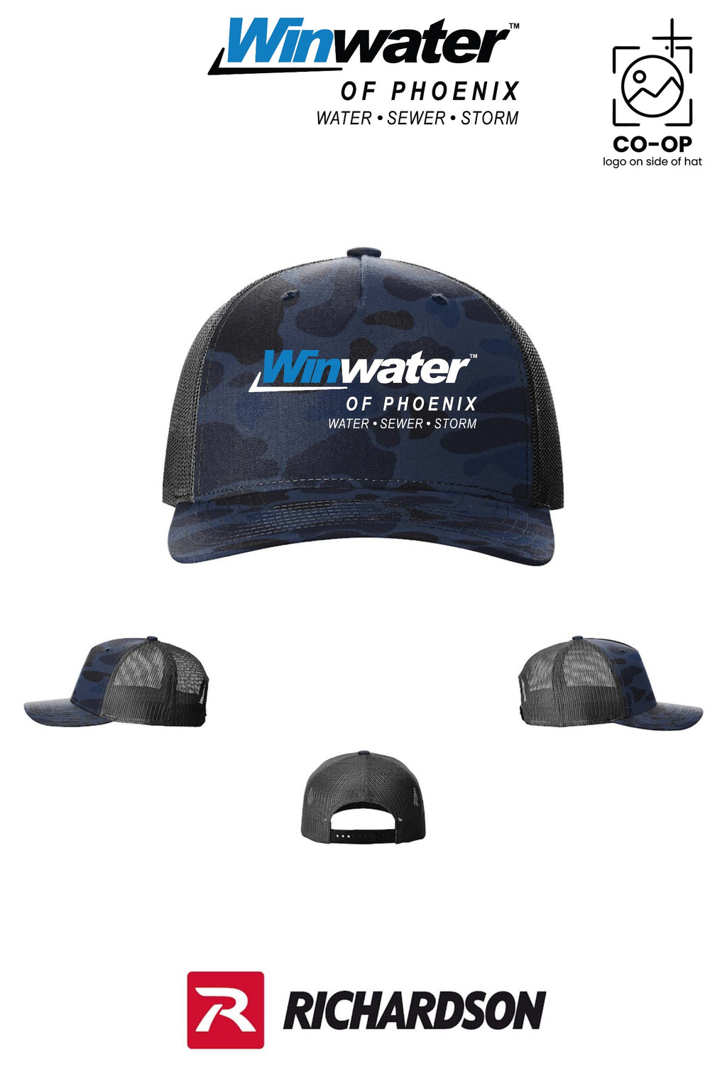 Richardson 112PFP Printed Five-Panel Trucker - Winwater of Phoenix