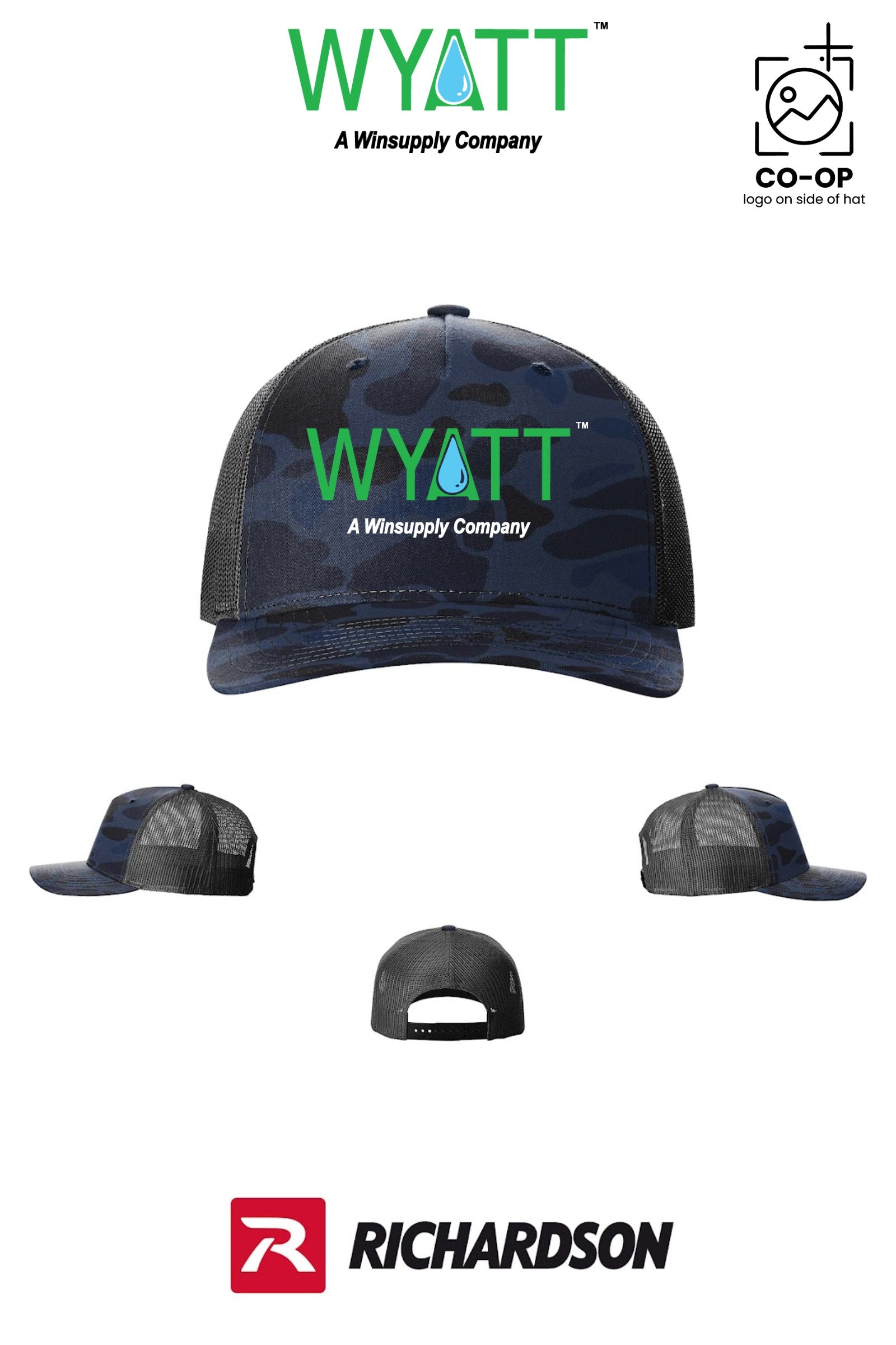 Richardson 112PFP Printed Five-Panel Trucker - Wyatt Irrigation of Santa Rosa