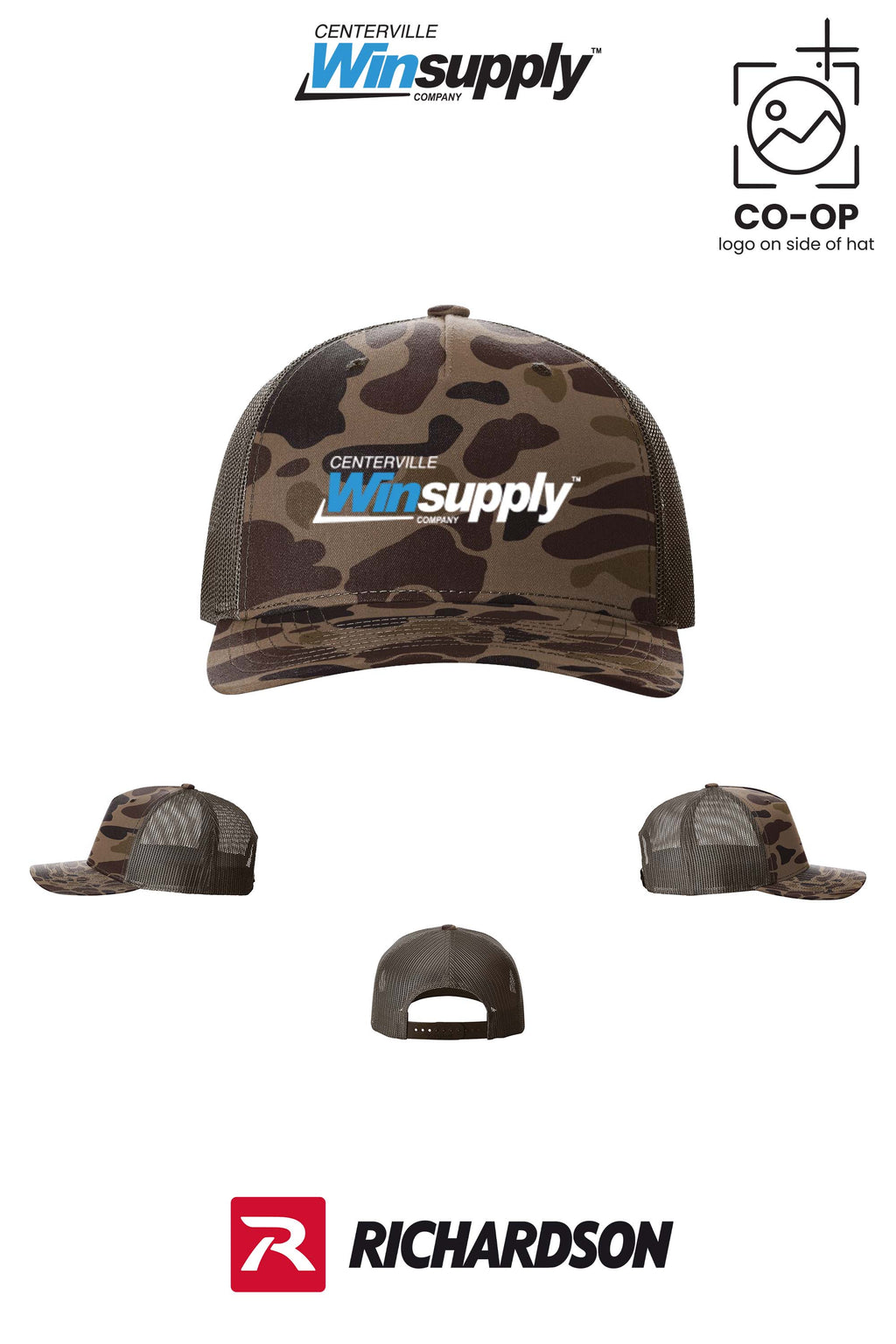 Richardson 112PFP Printed Five-Panel Trucker - Winsupply Centerville OH