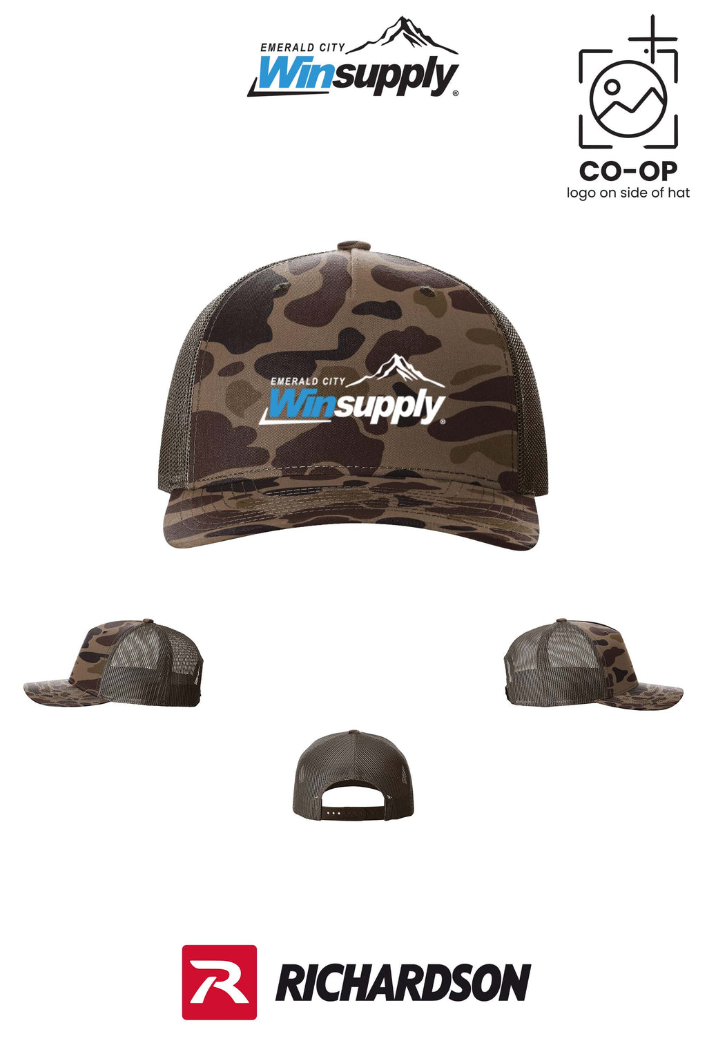 Richardson 112PFP Printed Five-Panel Trucker - Winsupply Emerald City
