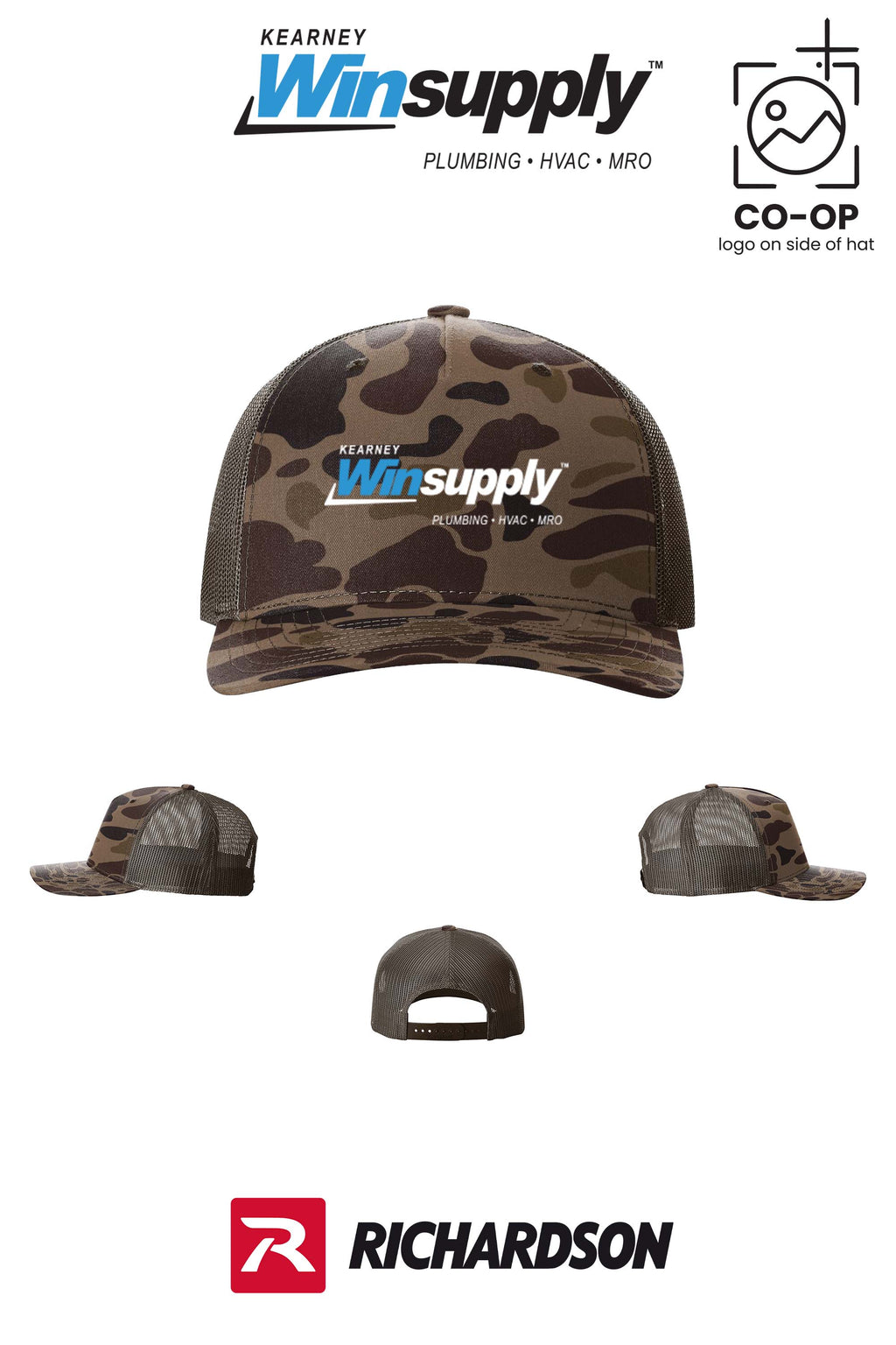 Richardson 112PFP Printed Five-Panel Trucker - Kearney Winsupply