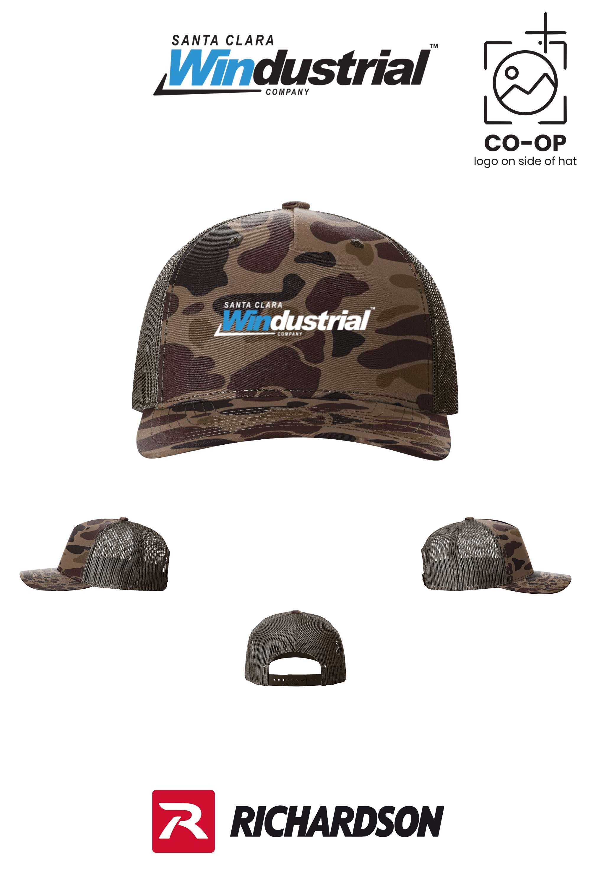 Richardson 112PFP Printed Five-Panel Trucker - Santa Clara Windustrial