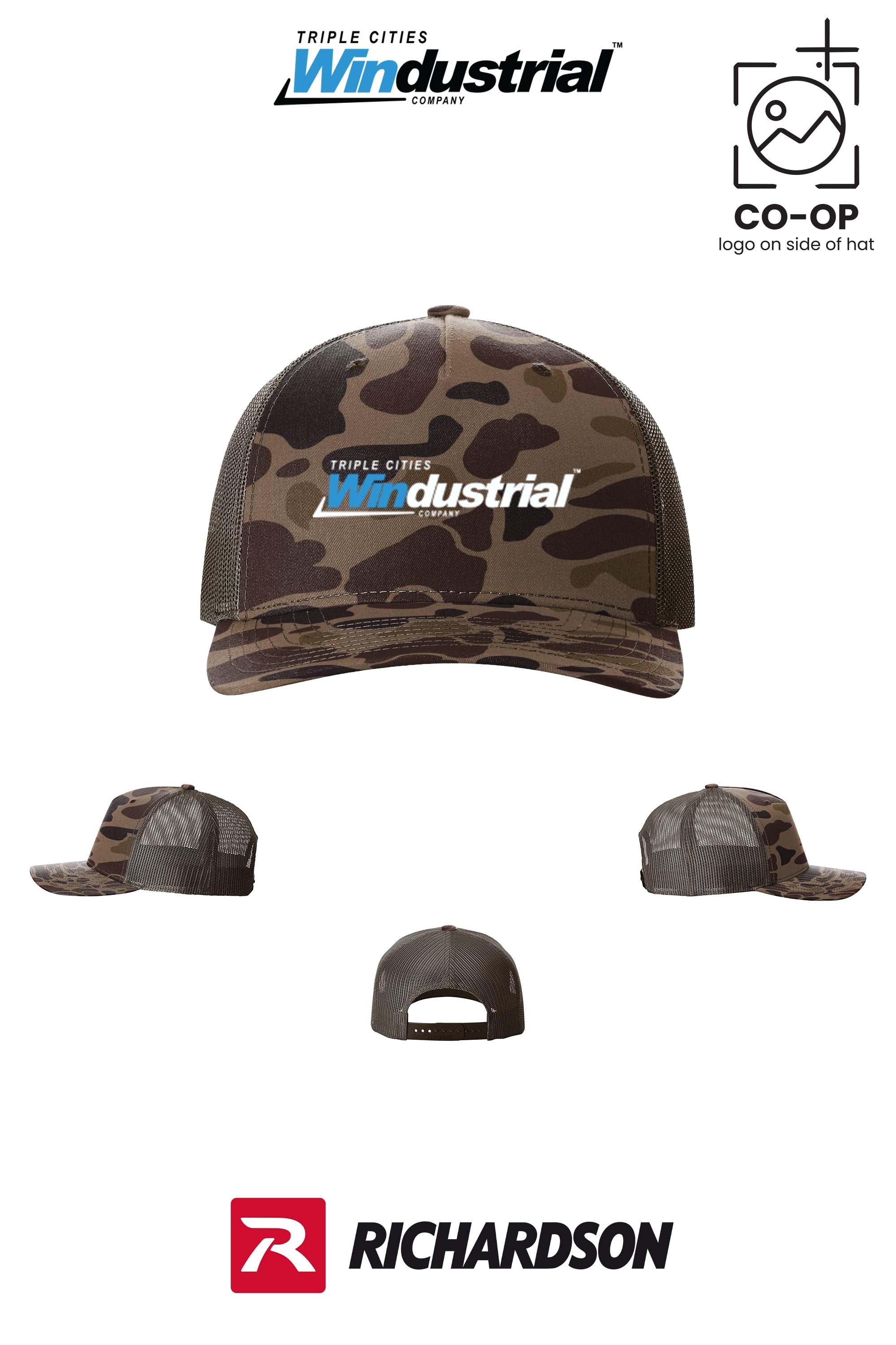 Richardson 112PFP Printed Five-Panel Trucker - Windustrial Triple Cities