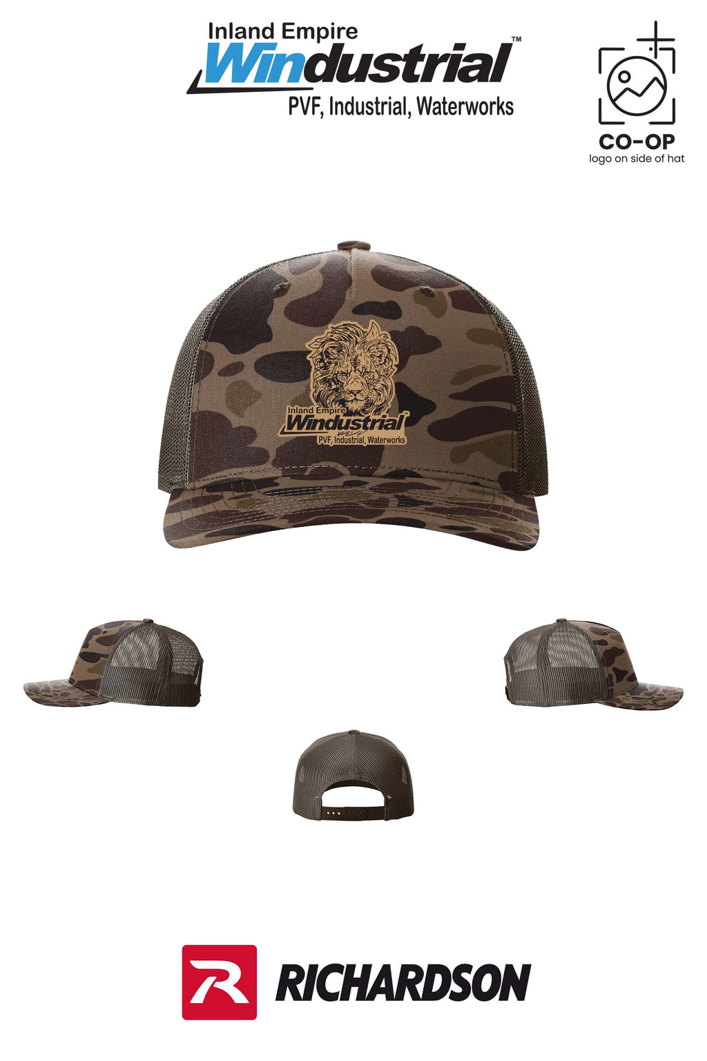 Richardson 112PFP Printed Five-Panel Trucker - Inland Empire Windustrial
