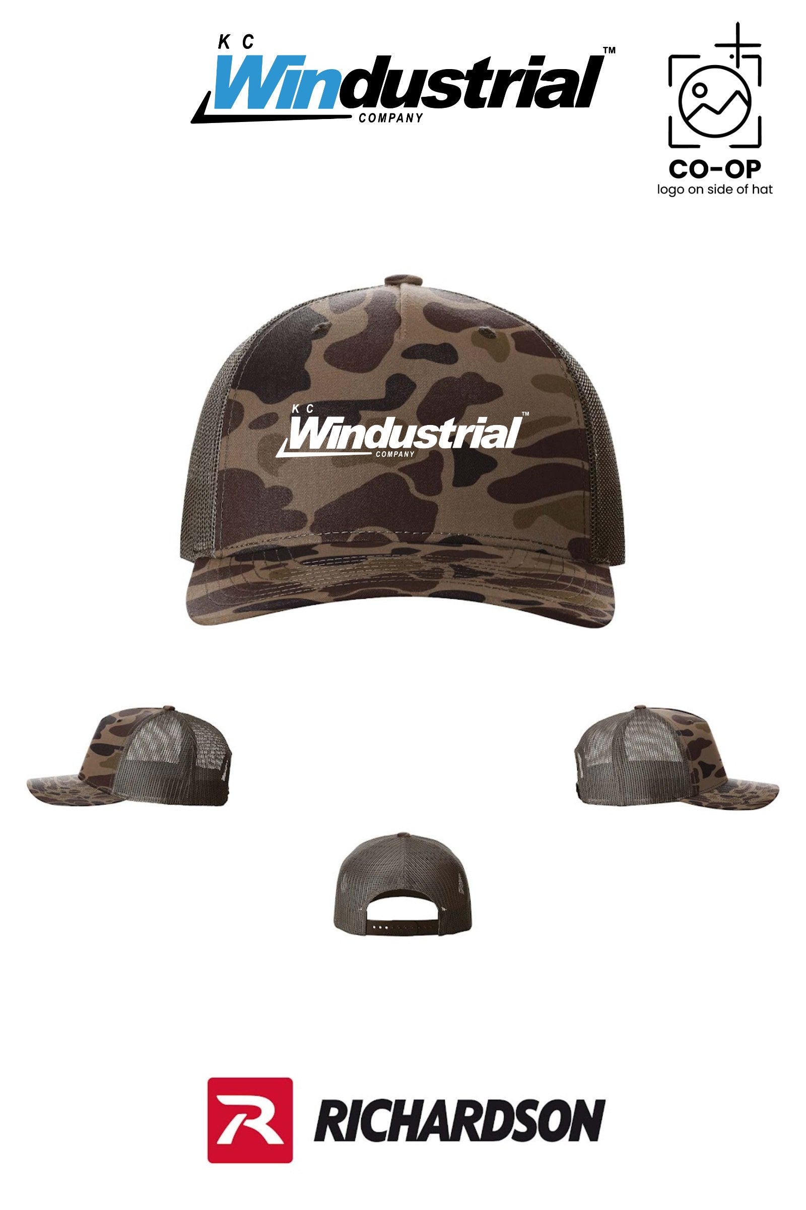Richardson 112PFP Printed Five-Panel Trucker - KC Windustrial