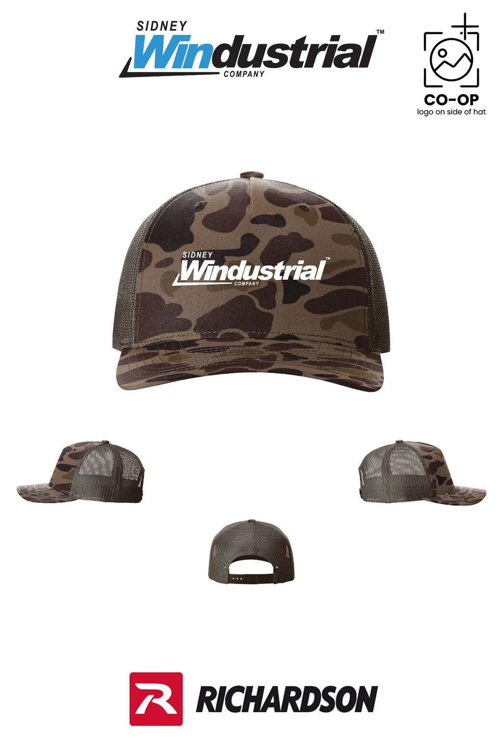 Richardson 112PFP Printed Five-Panel Trucker - Sidney Windustrial