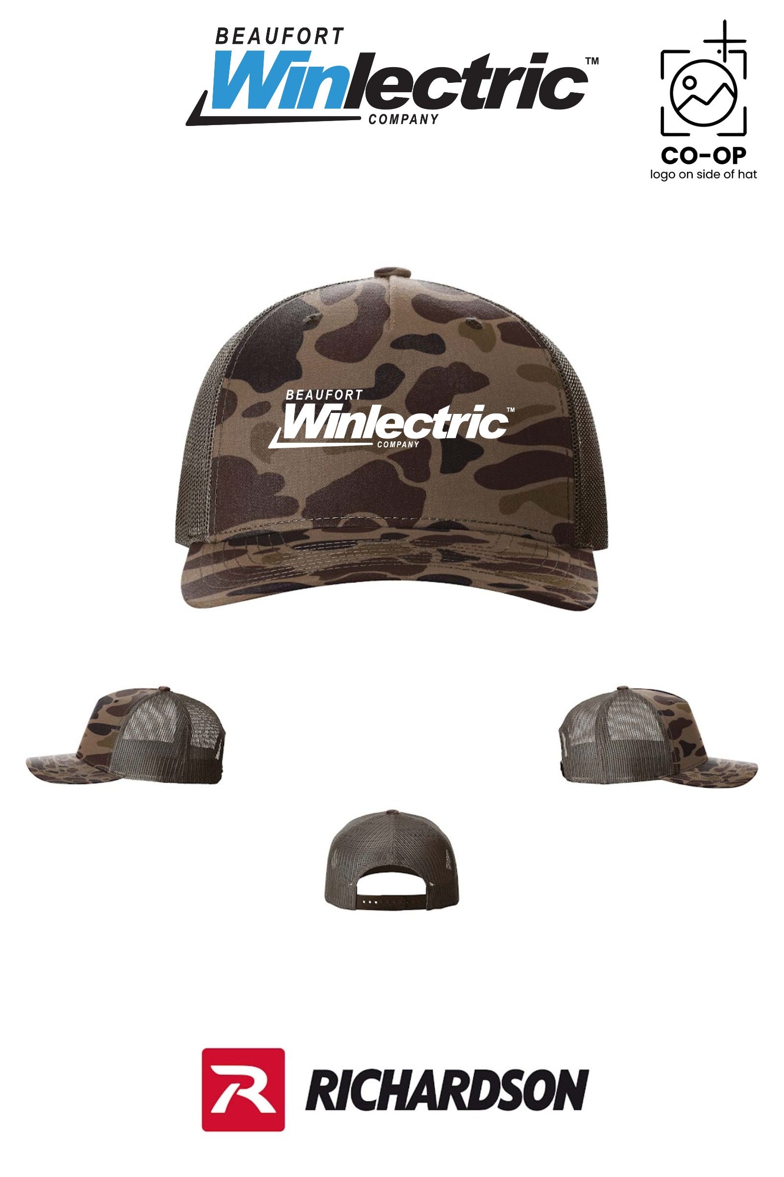 Richardson 112PFP Printed Five-Panel Trucker - Beaufort Winlectric