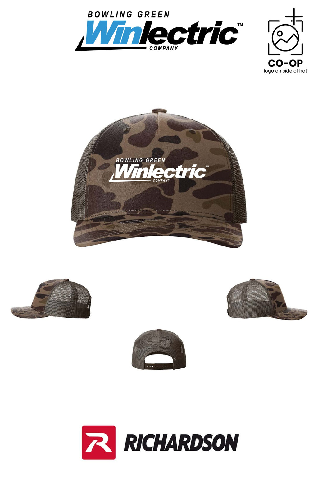 Richardson 112PFP Printed Five-Panel Trucker - Bowling Green Winlectric