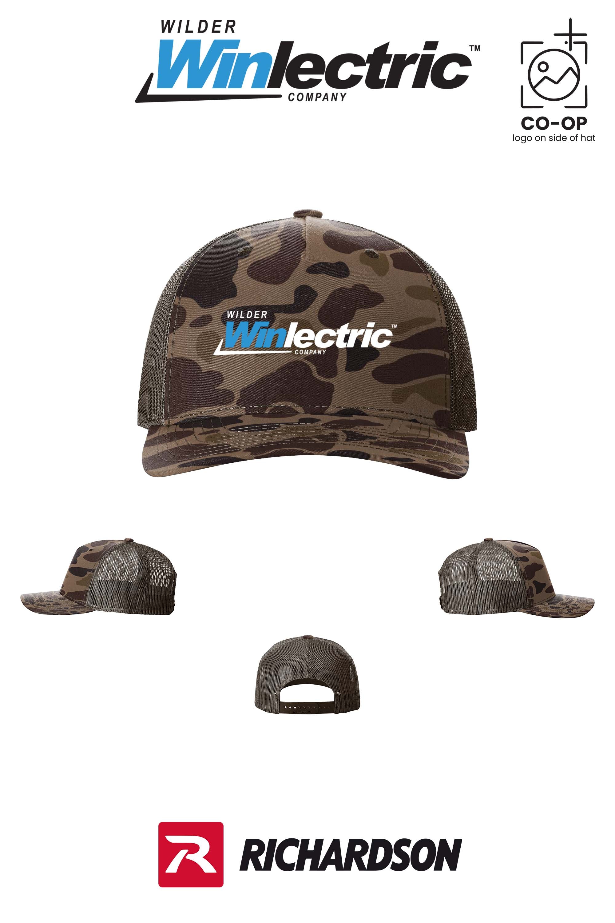 Richardson 112PFP Printed Five-Panel Trucker - Wilder Winlectric