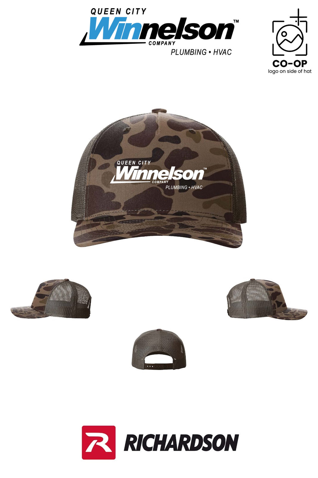 Richardson 112PFP Printed Five-Panel Trucker - Queen City Winnelson