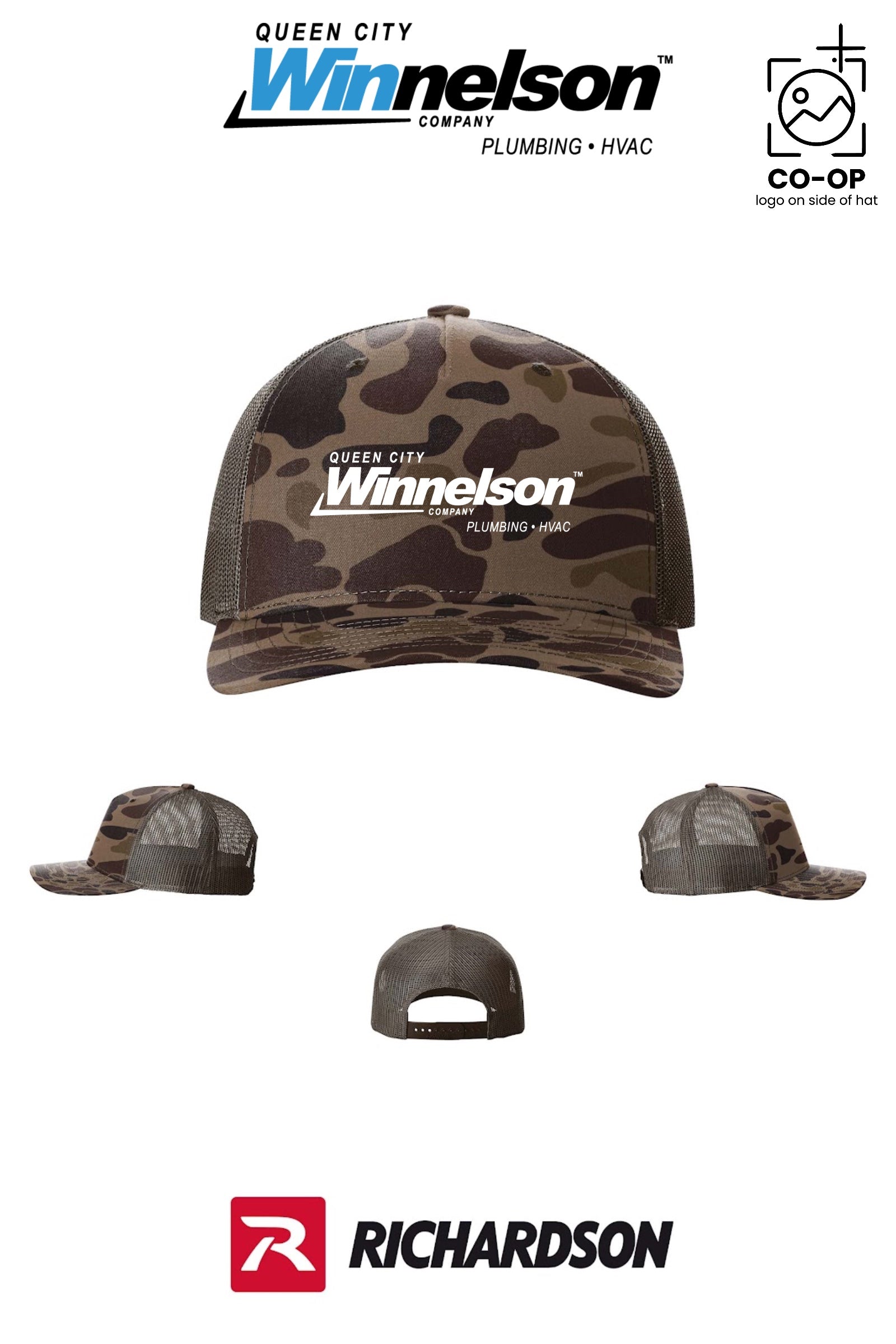 Richardson 112PFP Printed Five-Panel Trucker - Queen City Winnelson