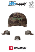 Richardson 112PFP Printed Five-Panel Trucker *Olive Logo* - Birmingham Winsupply