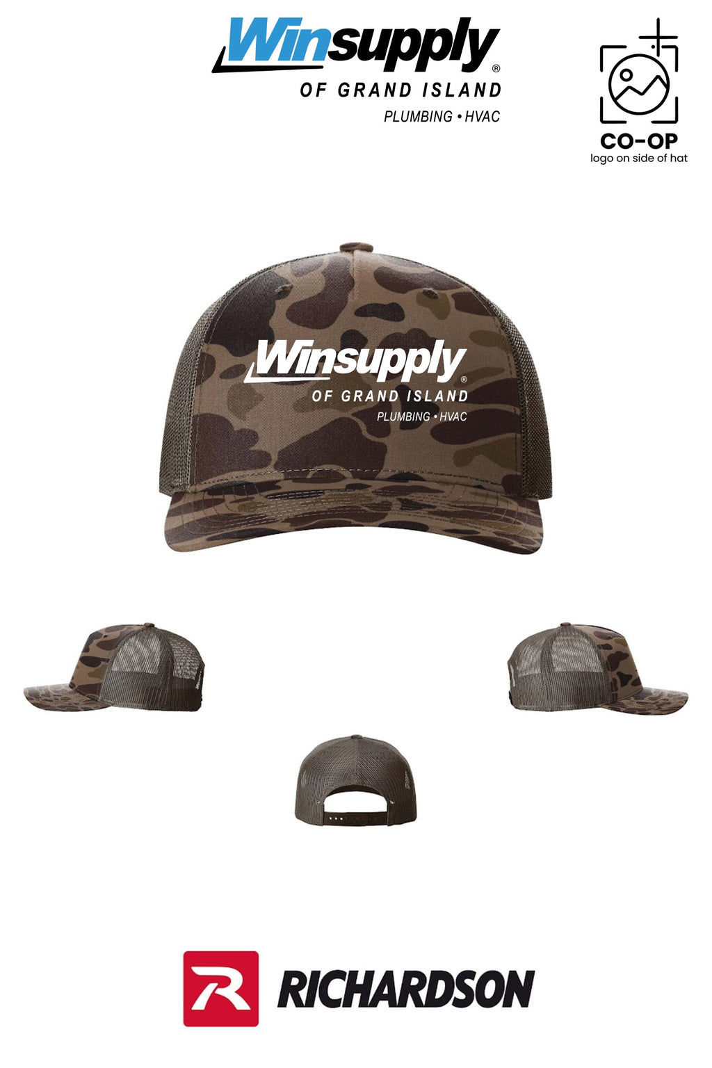 Richardson 112PFP Printed Five-Panel Trucker - Winsupply of Grand Island