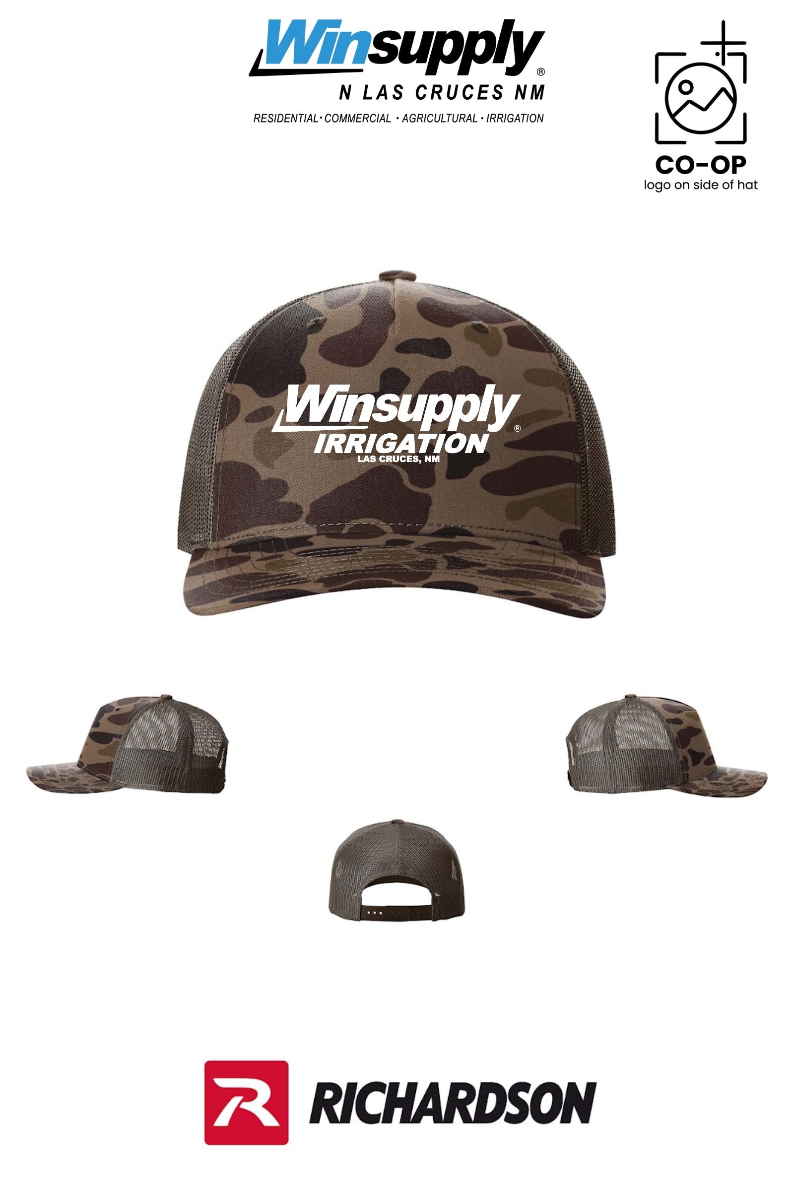 Richardson 112PFP Printed Five-Panel Trucker - Winsupply N Las Cruces NM