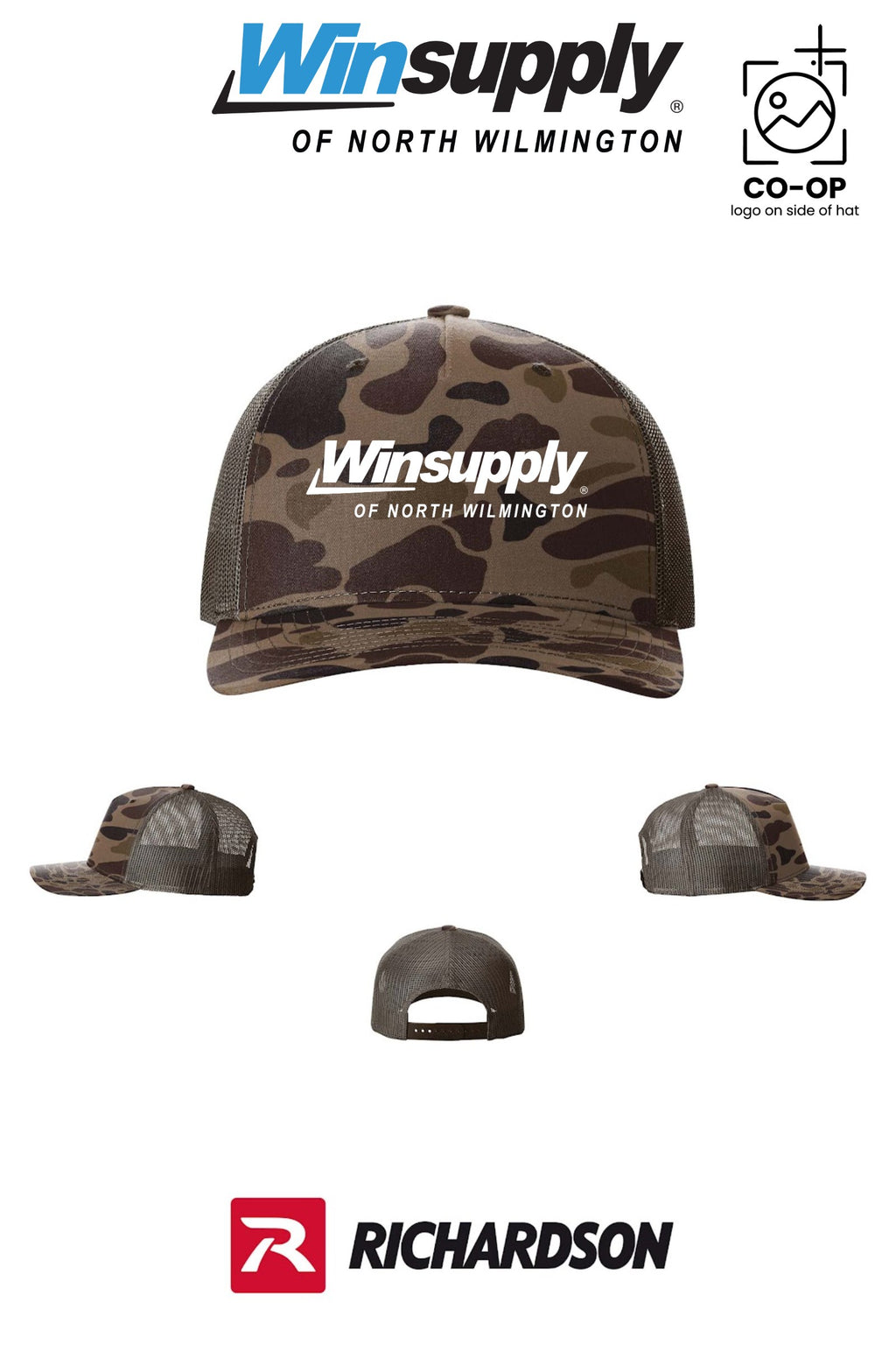 Richardson 112PFP Printed Five-Panel Trucker - Winsupply N Wilmington NC