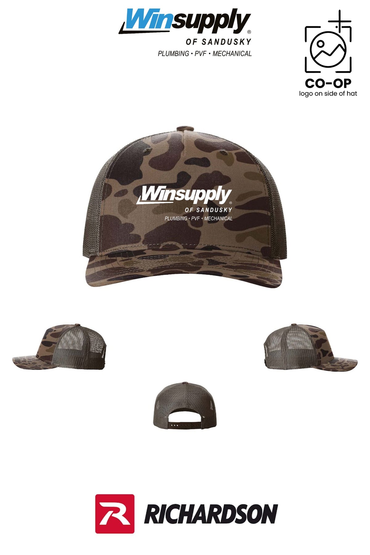 Richardson 112PFP Printed Five-Panel Trucker - Winsupply of Sandusky