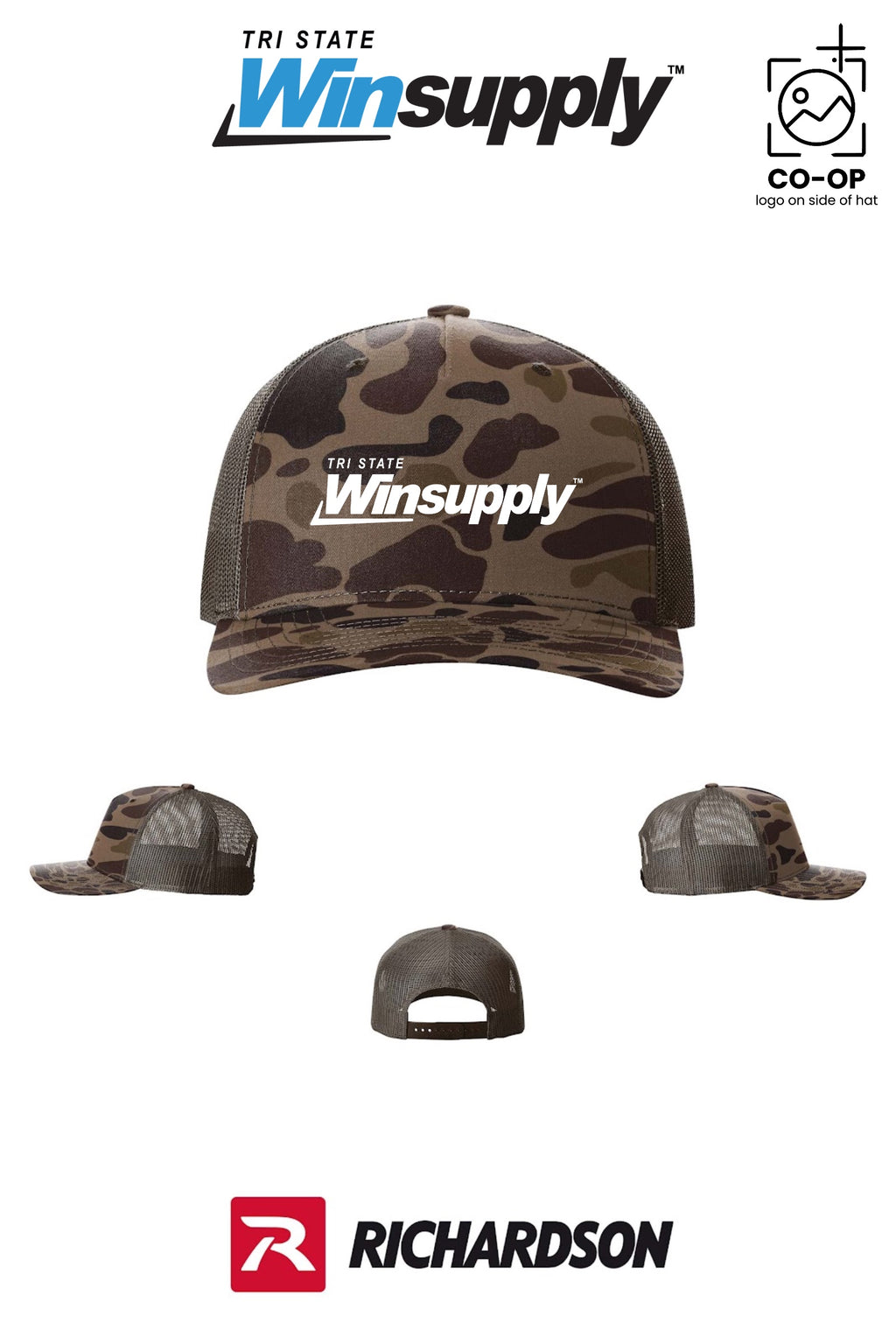 Richardson 112PFP Printed Five-Panel Trucker - Tri-State Winsupply