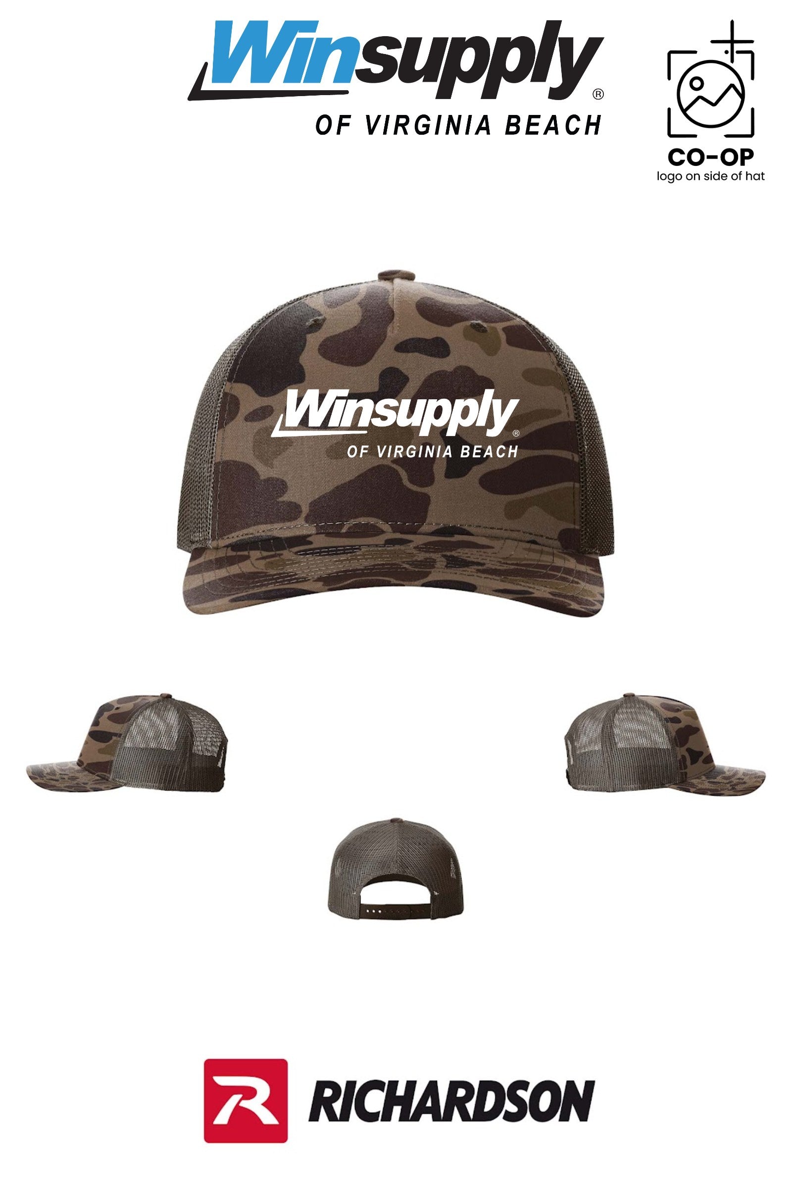 Richardson 112PFP Printed Five-Panel Trucker - Winsupply Virginia Beach VA