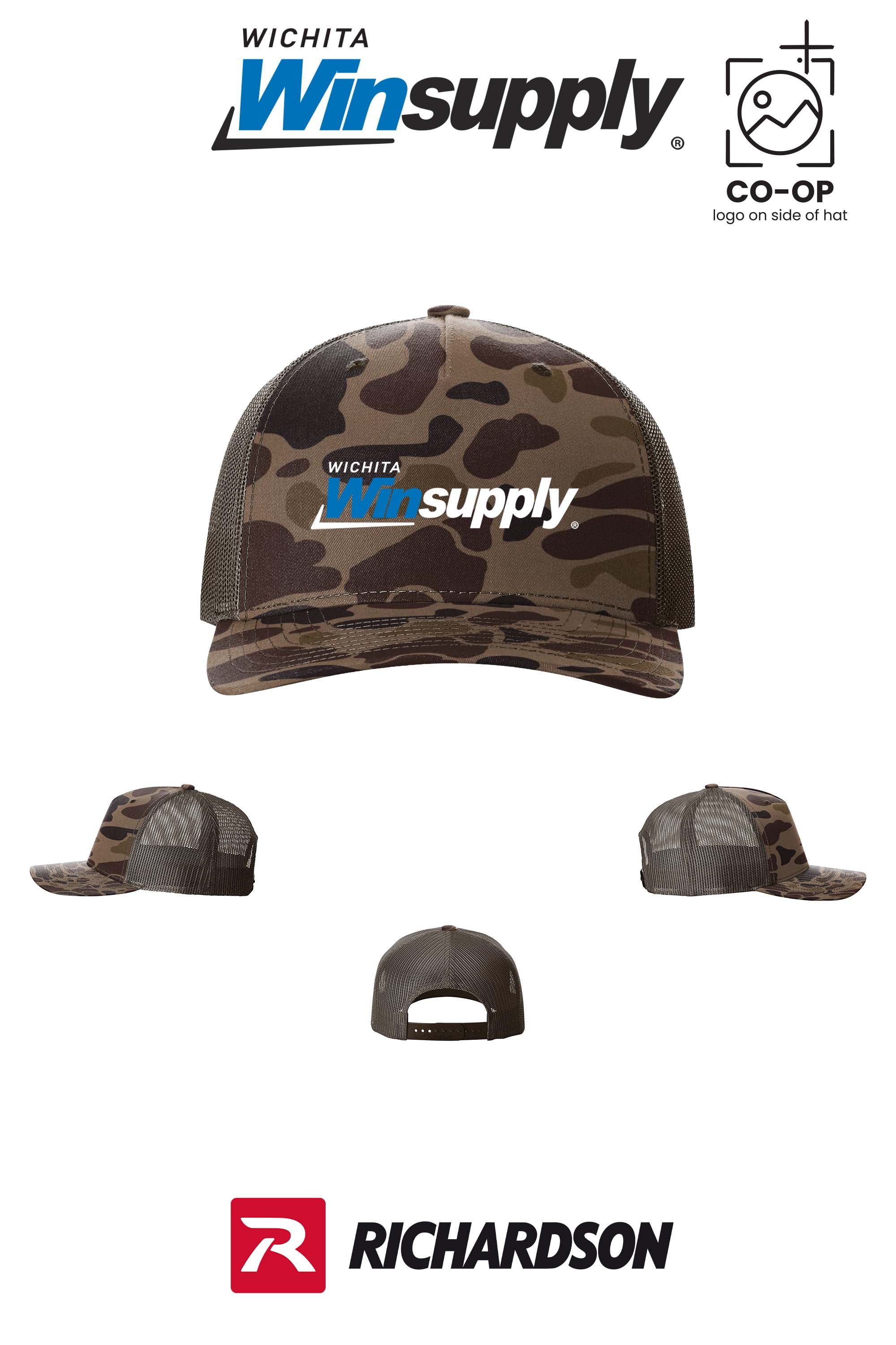 Richardson 112PFP Printed Five-Panel Trucker - Wichita Winsupply