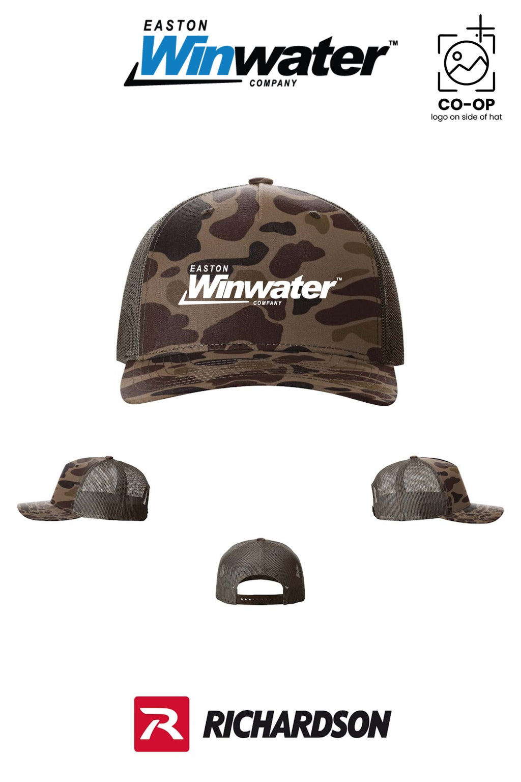 Richardson 112PFP Printed Five-Panel Trucker - Easton Winwater