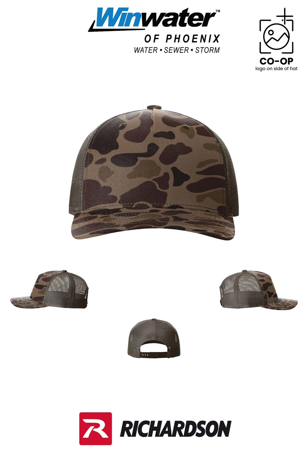 Richardson 112PFP Printed Five-Panel Trucker - Winwater of Phoenix